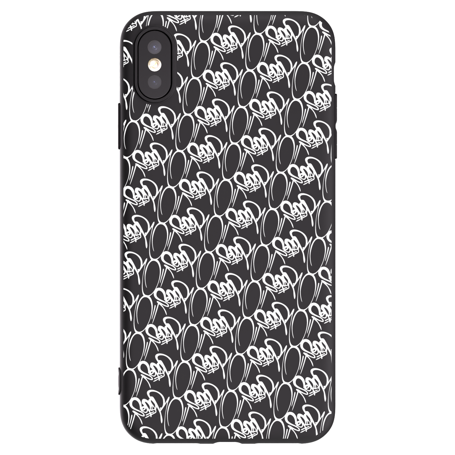 Picasee silikónový čierny obal pre Apple iPhone XS Max - Separ - White On Black 2