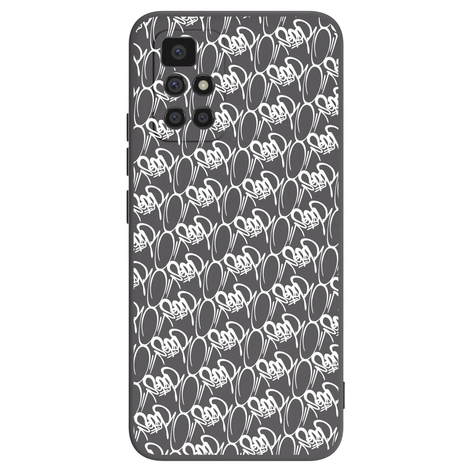 Picasee silikónový čierny obal pre Xiaomi Redmi 10 - Separ - White On Black 2