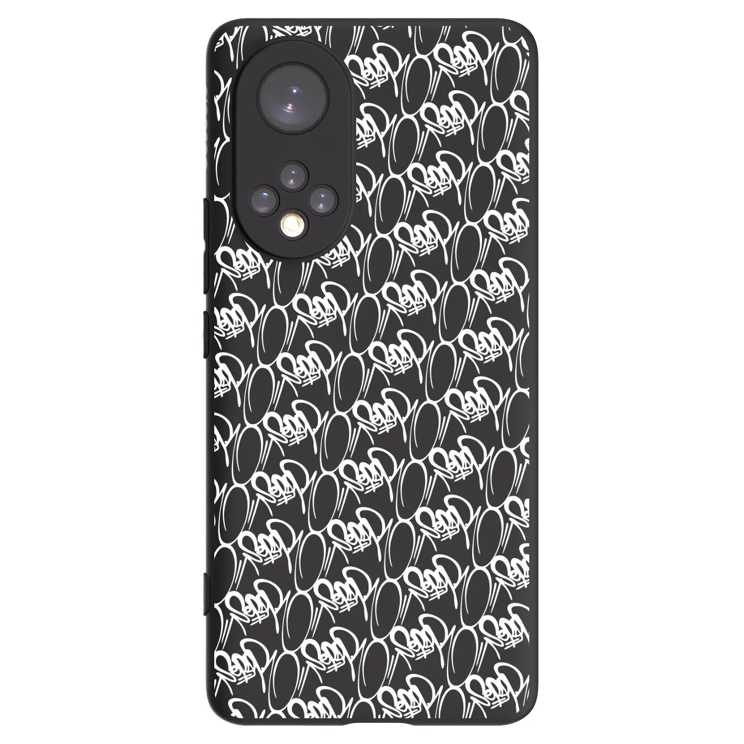 Picasee silikónový čierny obal pre Huawei Nova 9 - Separ - White On Black 2