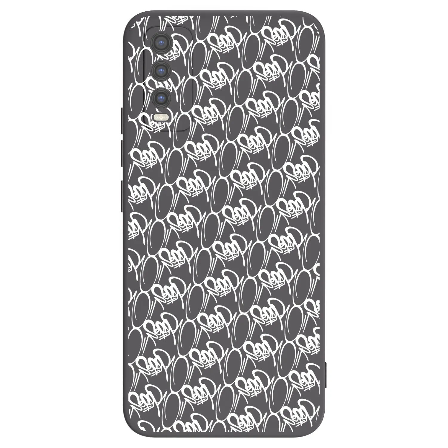 Picasee silikónový čierny obal pre Vivo Y20s - Separ - White On Black 2