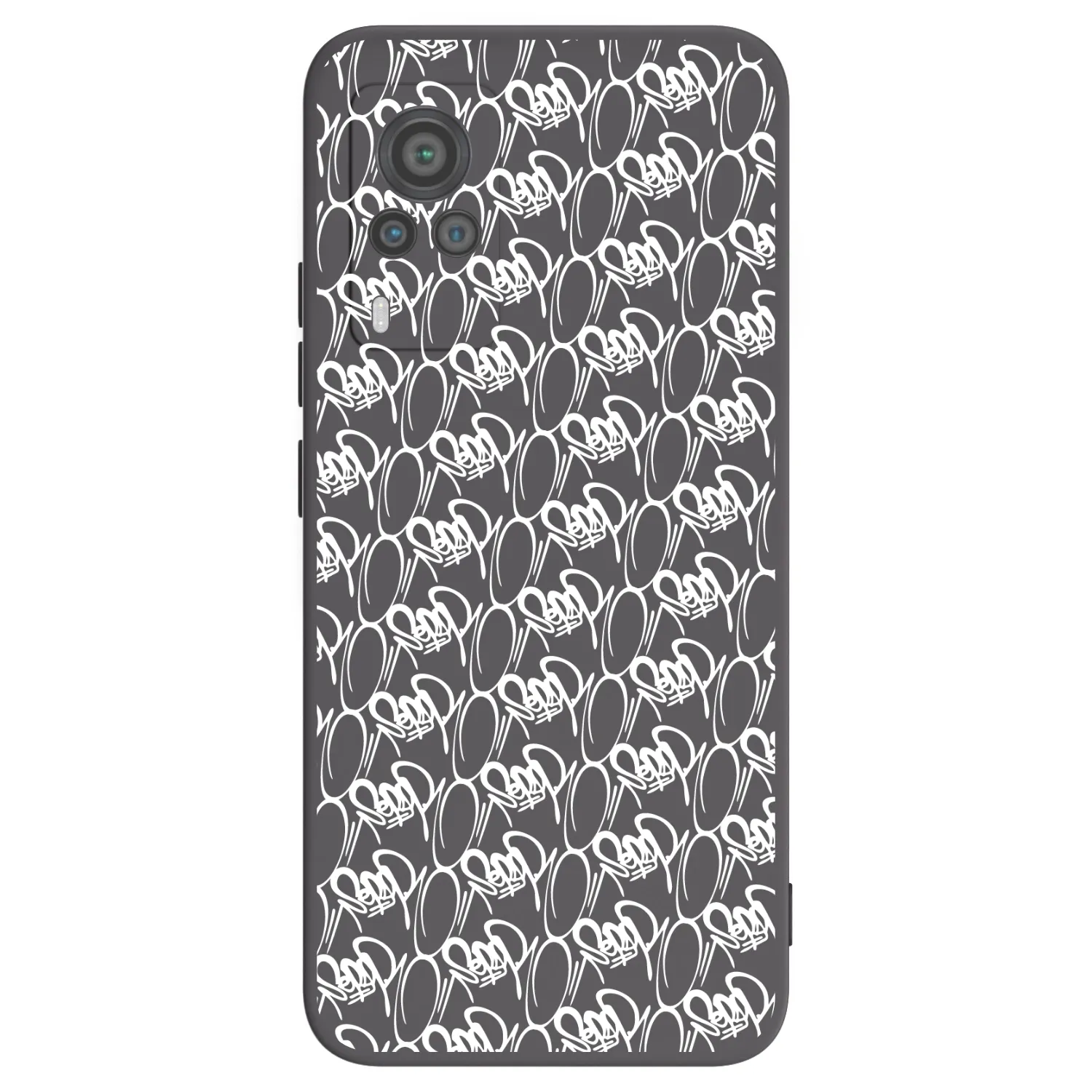 Picasee silikónový čierny obal pre Vivo X60 Pro 5G - Separ - White On Black 2