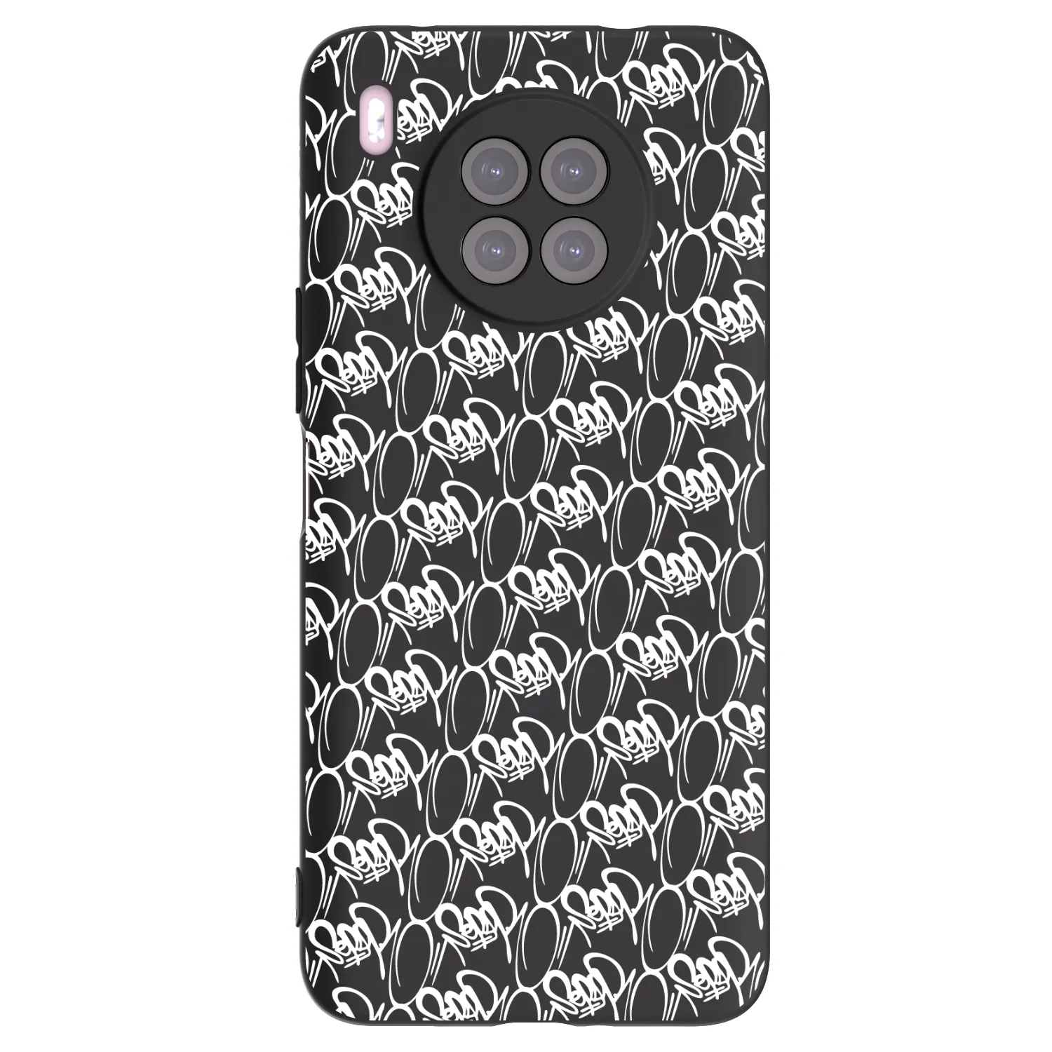 Picasee silikónový čierny obal pre Huawei Nova 8i - Separ - White On Black 2