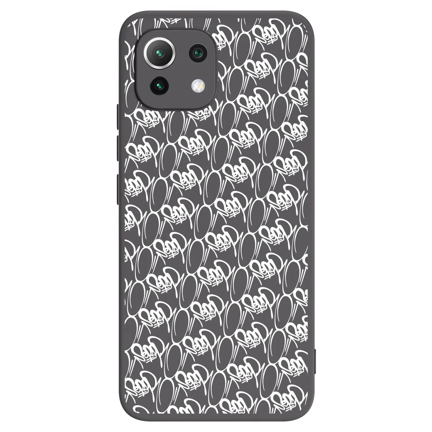 Picasee silikónový čierny obal pre Xiaomi 11 Lite 5G NE - Separ - White On Black 2