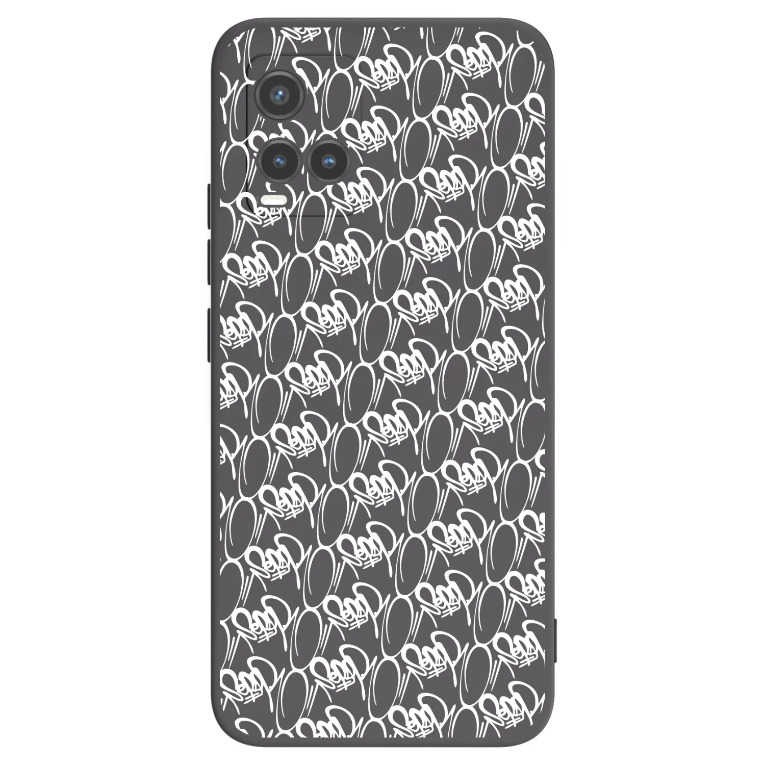 Picasee silikónový čierny obal pre Vivo Y33s - Separ - White On Black 2