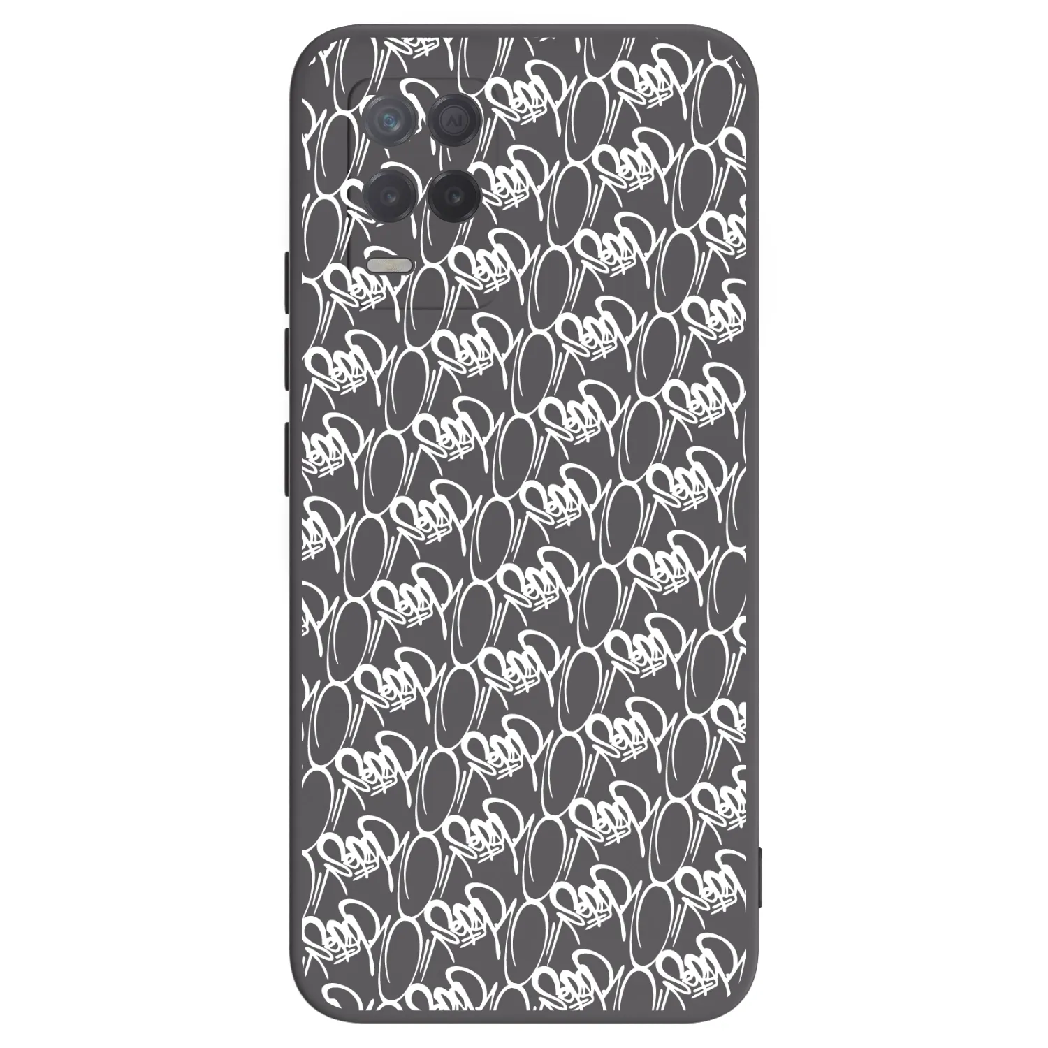 Picasee silikónový čierny obal pre Realme 8 5G - Separ - White On Black 2