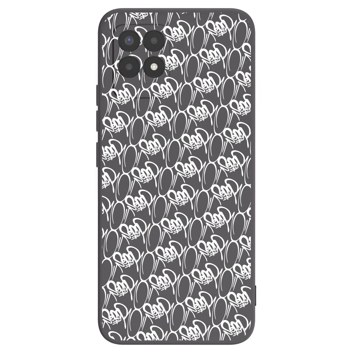Picasee silikónový čierny obal pre Realme 8i - Separ - White On Black 2