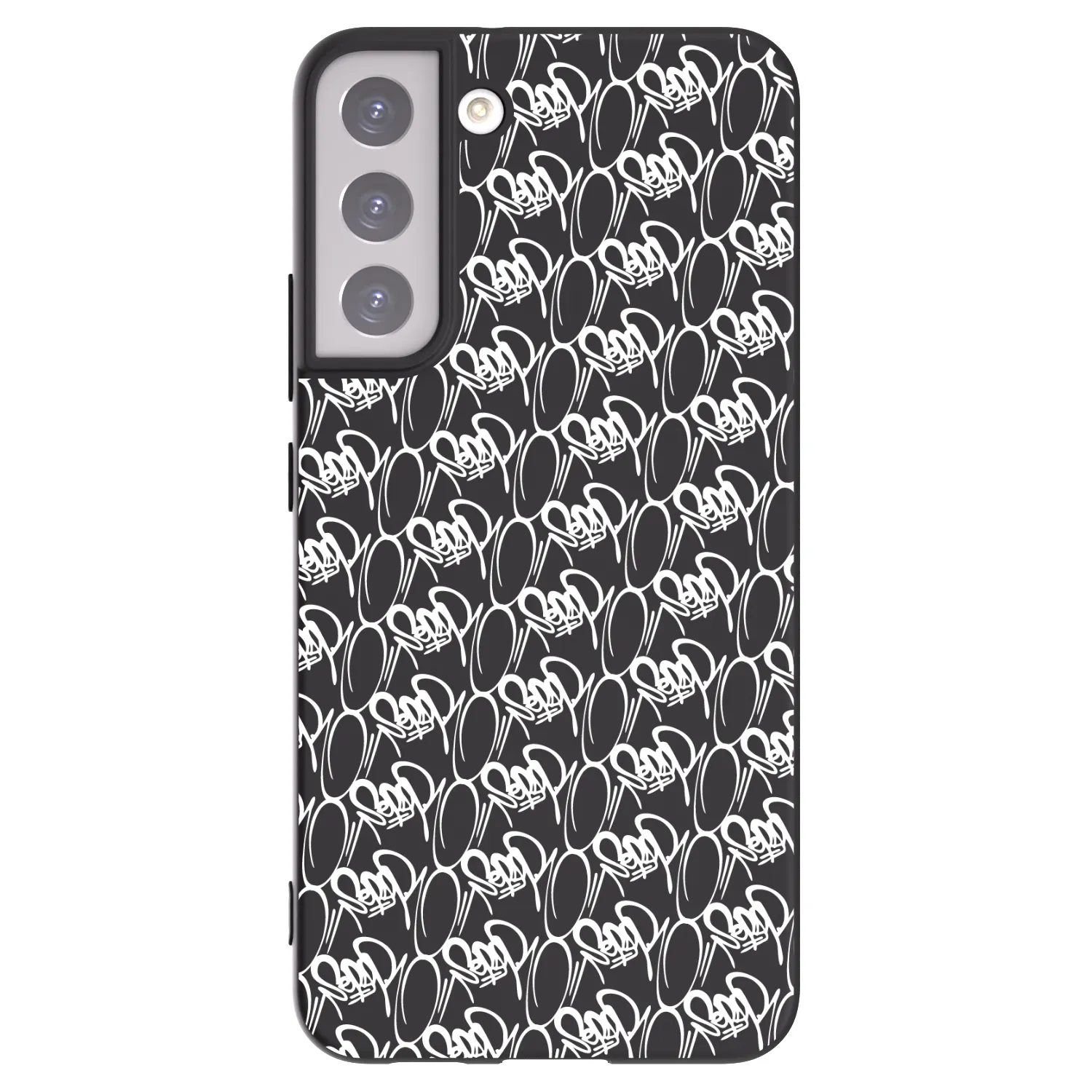Picasee silikónový čierny obal pre Samsung Galaxy S22+ 5G - Separ - White On Black 2