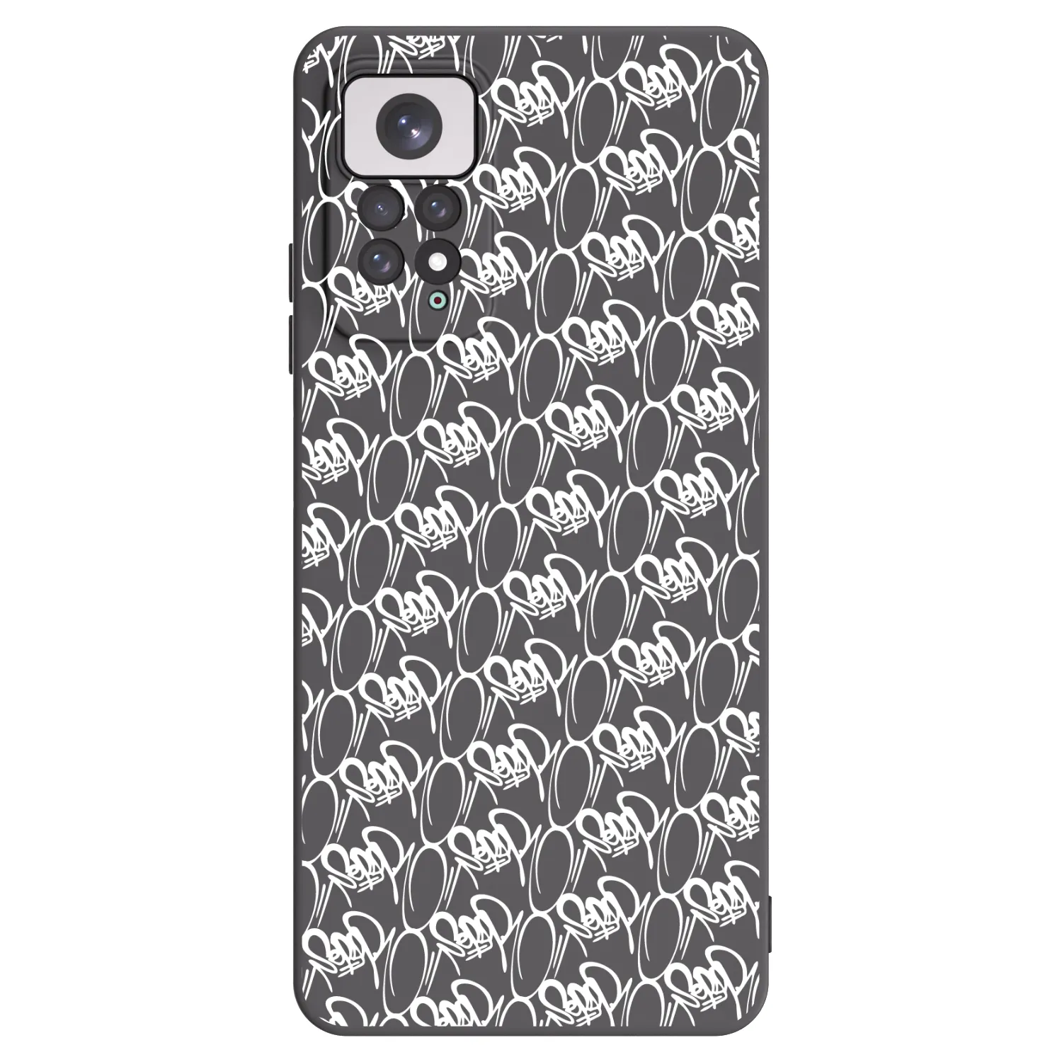 Picasee silikónový čierny obal pre Xiaomi Redmi Note 11 - Separ - White On Black 2