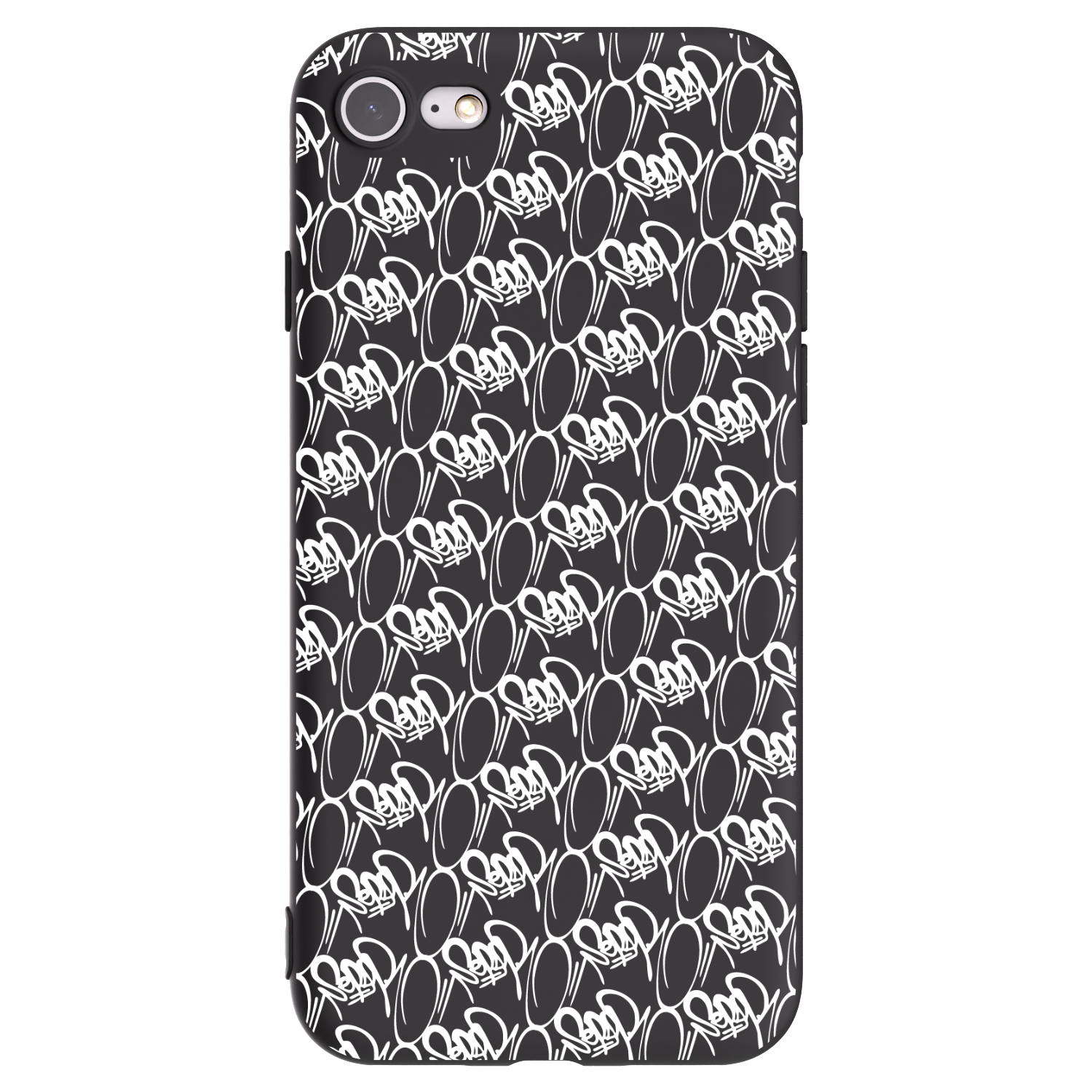 Picasee silikónový čierny obal pre Apple iPhone SE 2022 - Separ - White On Black 2