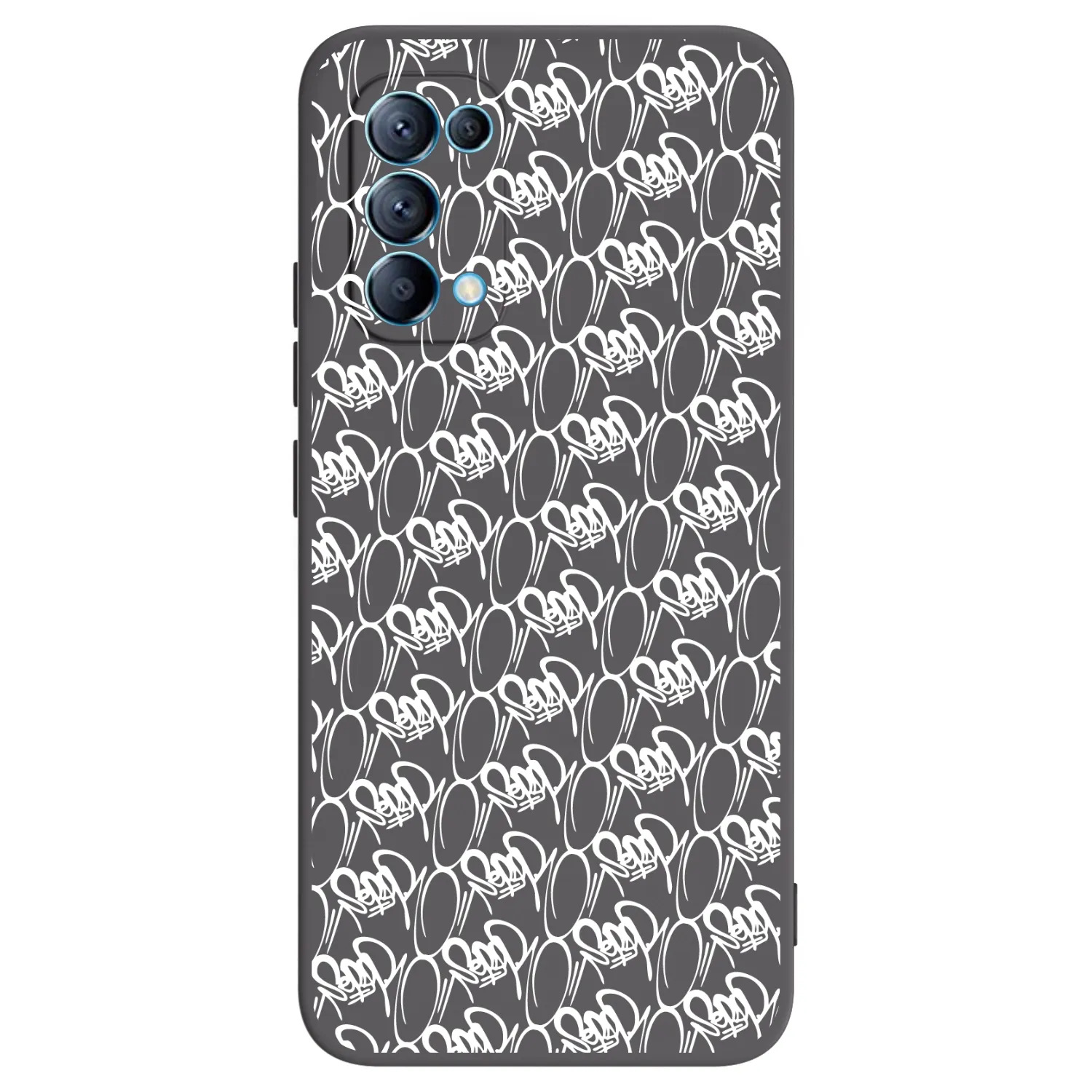 Picasee silikónový čierny obal pre OPPO Reno 5 5G - Separ - White On Black 2