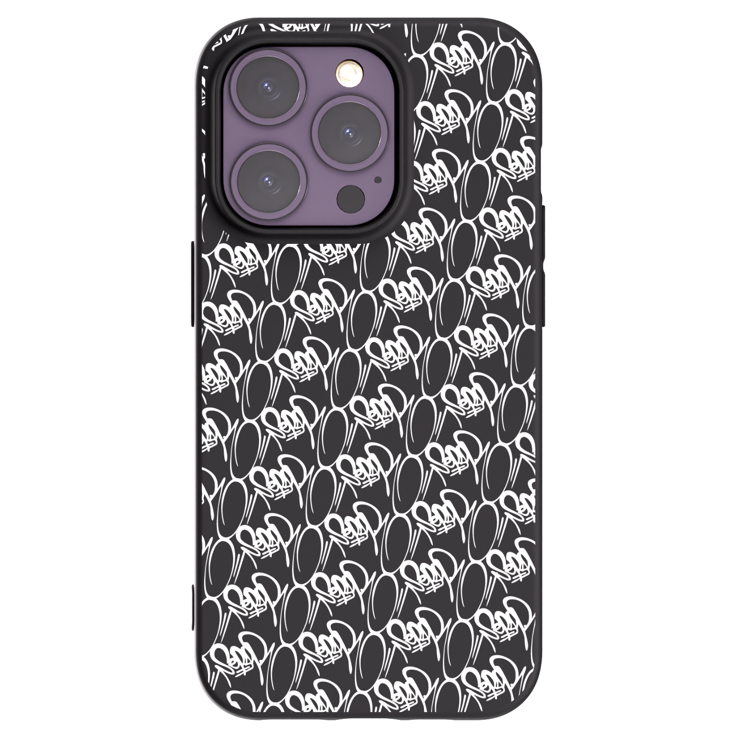 Picasee silikónový čierny obal pre Apple iPhone 14 Pro - Separ - White On Black 2