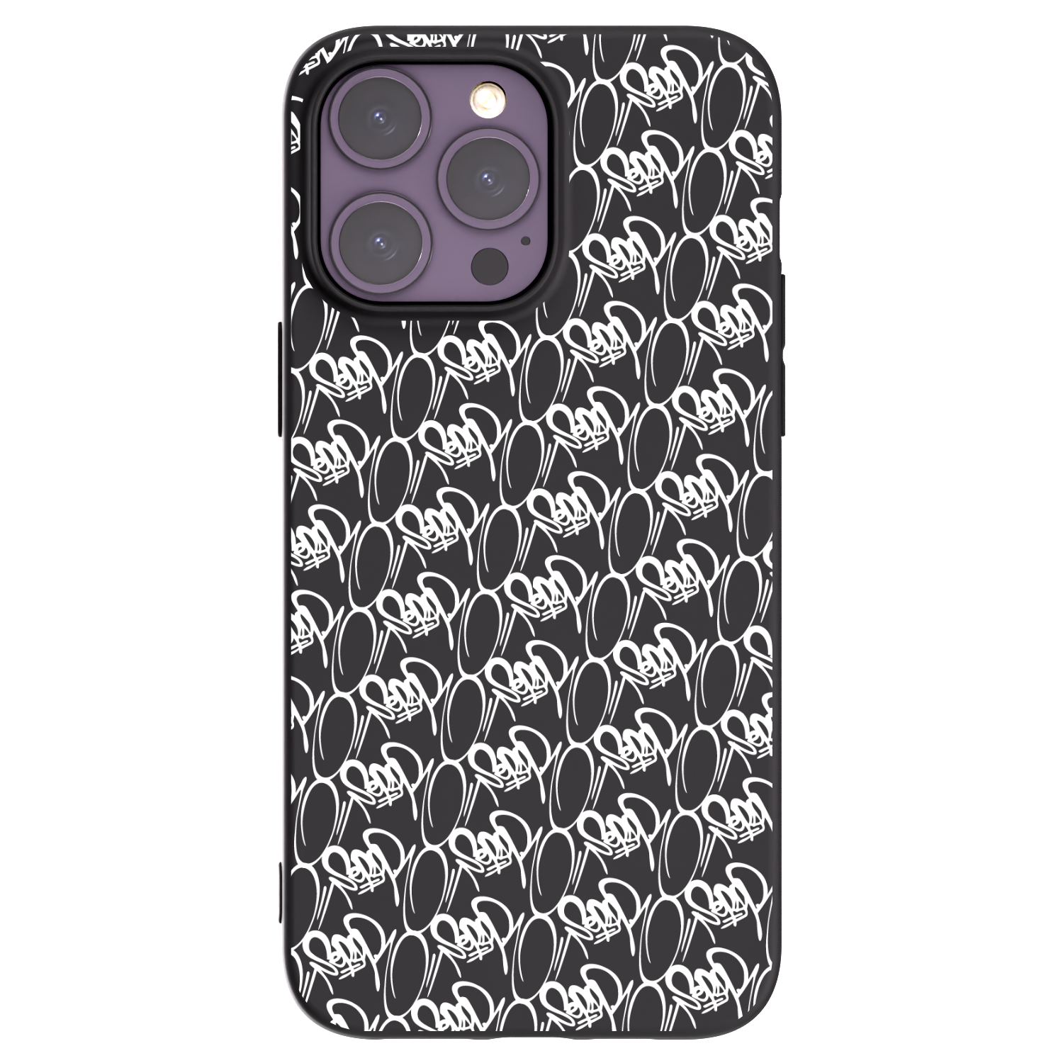 Picasee silikónový čierny obal pre Apple iPhone 14 Pro Max - Separ - White On Black 2