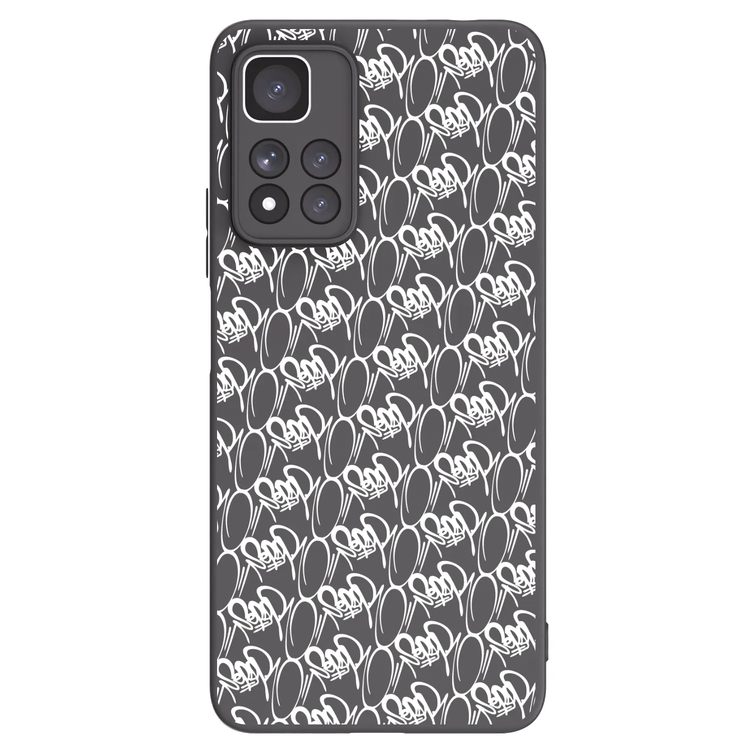 Picasee silikónový čierny obal pre Xiaomi Redmi Note 11 Pro+ 5G - Separ - White On Black 2