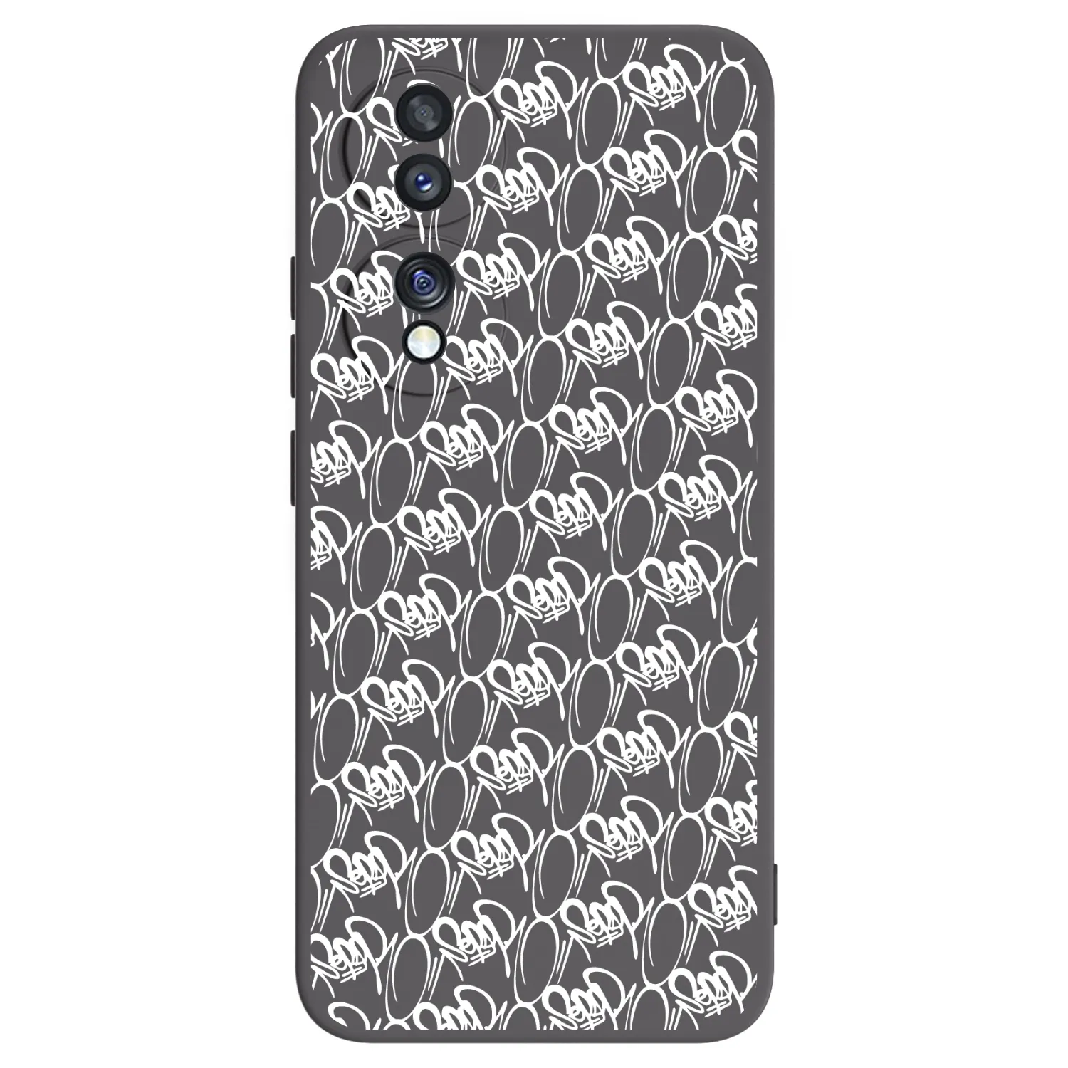 Picasee silikónový čierny obal pre Honor 70 - Separ - White On Black 2