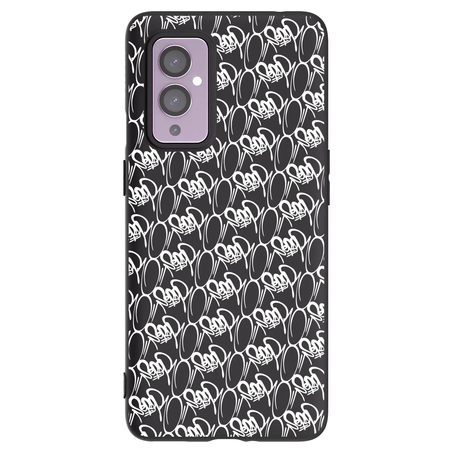 Picasee silikónový čierny obal pre OnePlus 9 - Separ - White On Black 2