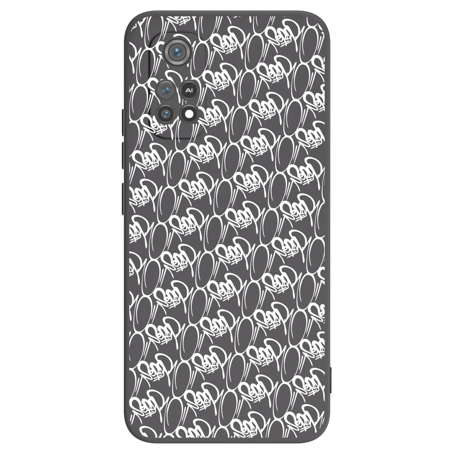 Silikónový čierny obal pre Xiaomi Poco M4 Pro - Separ - White On Black 2