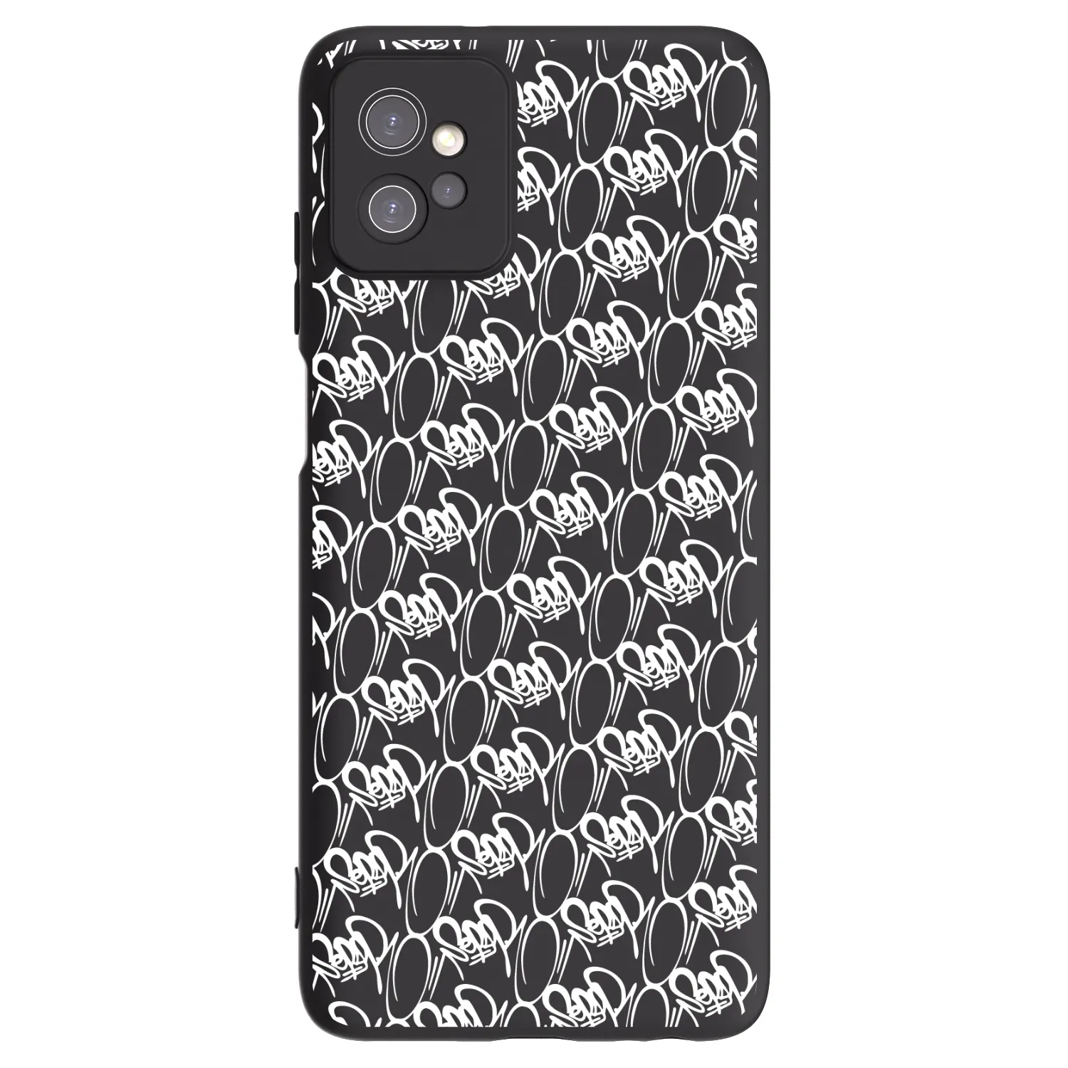 Picasee silikónový čierny obal pre Motorola Moto G32 - Separ - White On Black 2