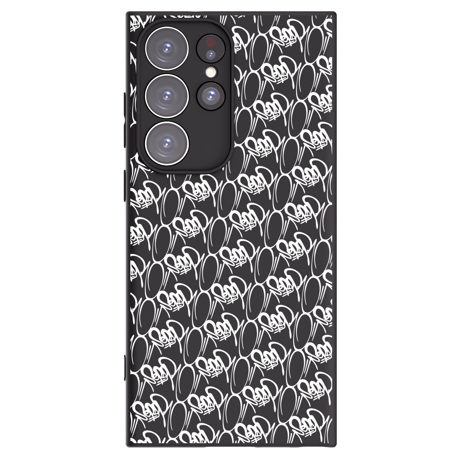 Picasee silikónový čierny obal pre Samsung Galaxy S23 Ultra 5G - Separ - White On Black 2