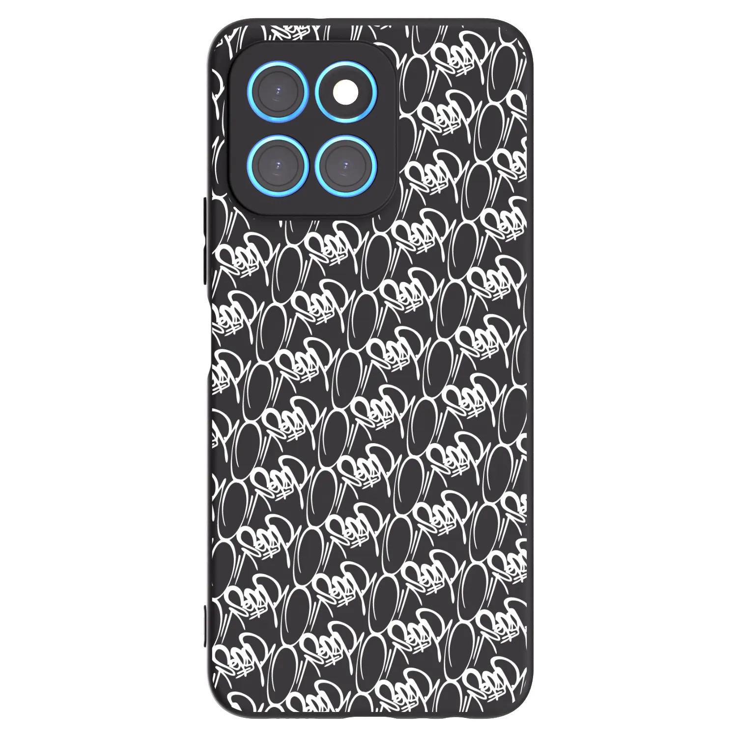 Picasee silikónový čierny obal pre Honor X8 5G - Separ - White On Black 2
