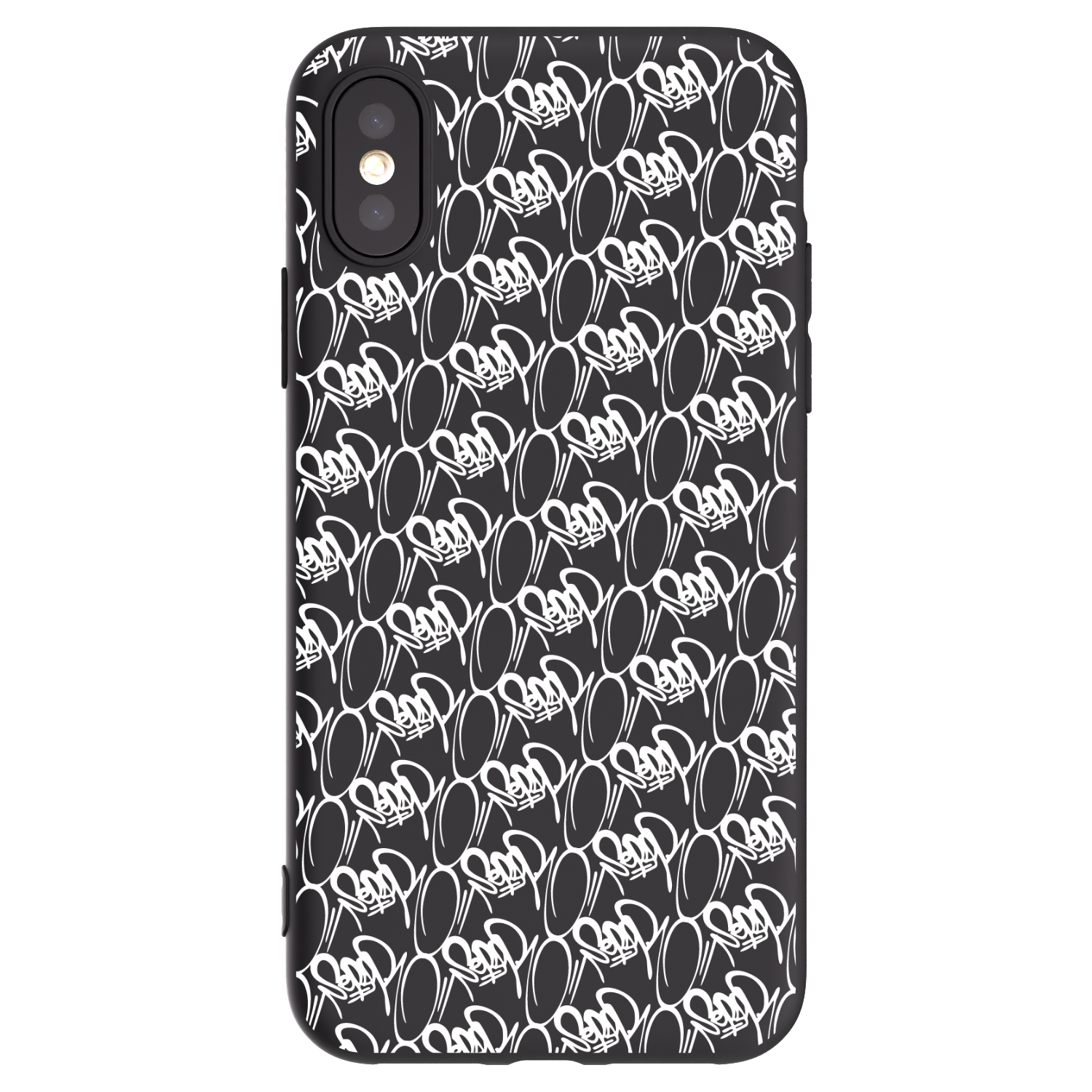 Picasee silikónový čierny obal pre Apple iPhone X/XS - Separ - White On Black 2