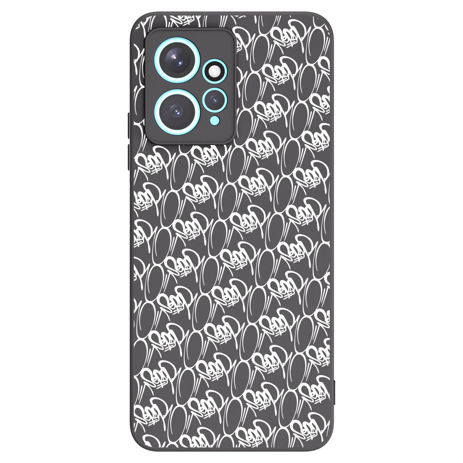 Picasee silikónový čierny obal pre Xiaomi Redmi Note 12 4G - Separ - White On Black 2