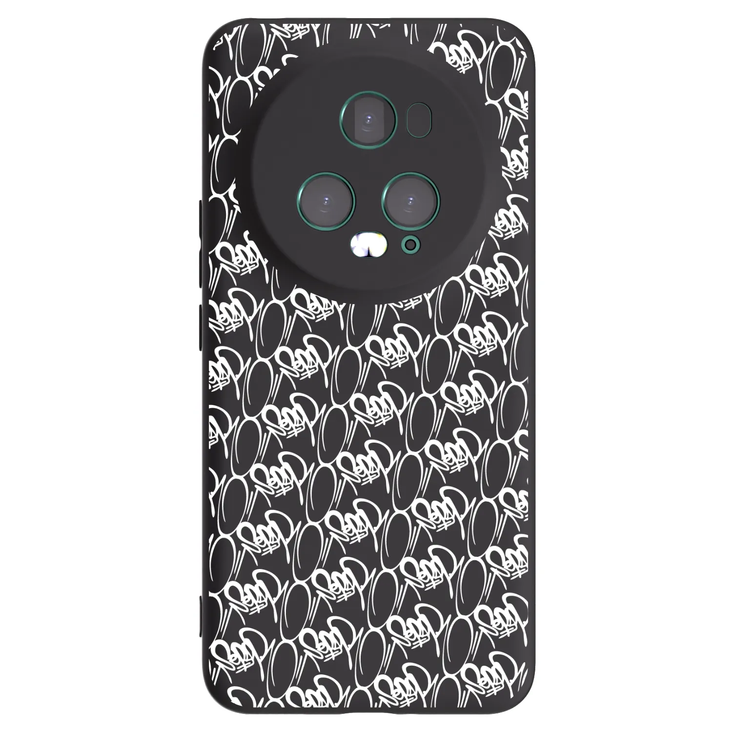 Picasee silikónový čierny obal pre Honor Magic5 Pro - Separ - White On Black 2