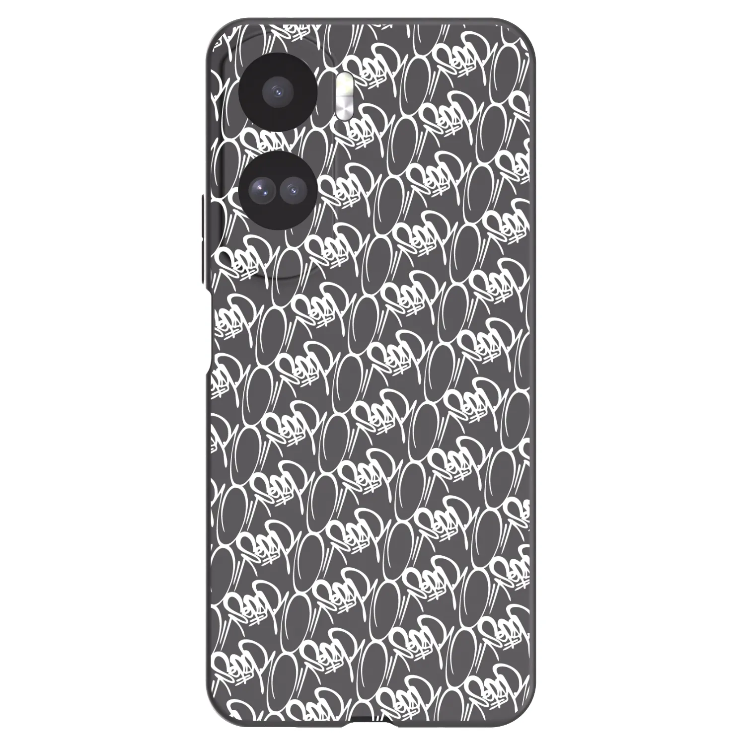 Picasee silikónový čierny obal pre Honor 90 Lite 5G - Separ - White On Black 2