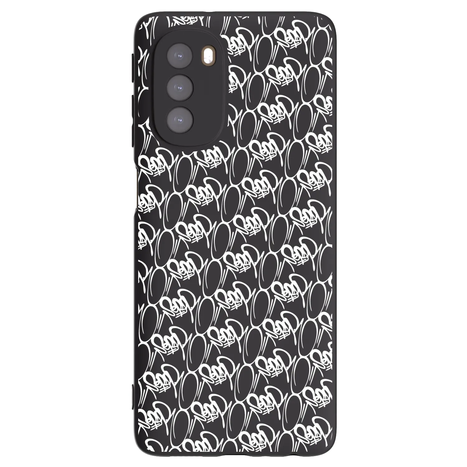 Picasee silikónový čierny obal pre Motorola Moto G51 - Separ - White On Black 2