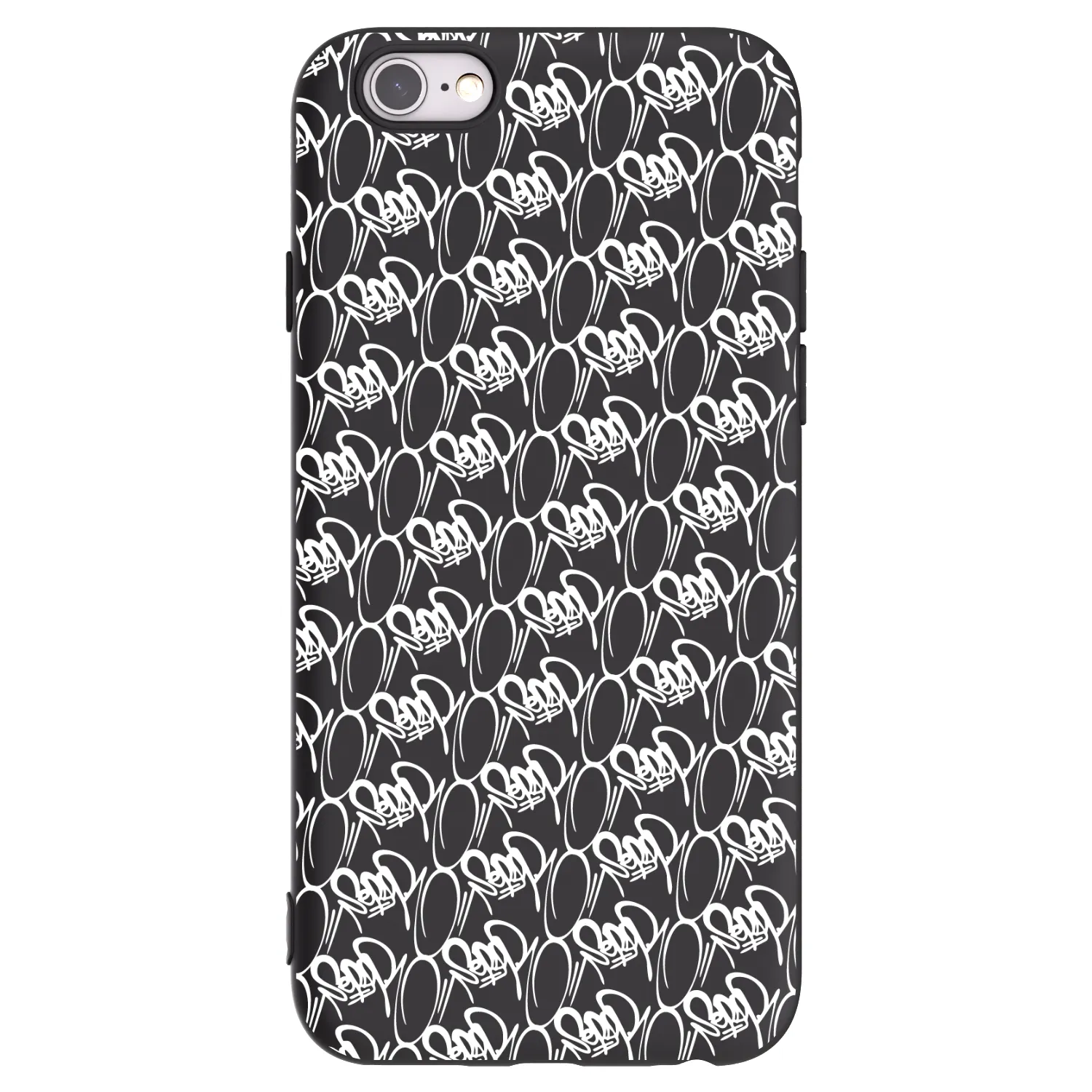 Picasee silikónový čierny obal pre Apple iPhone 6/6S - Separ - White On Black 2