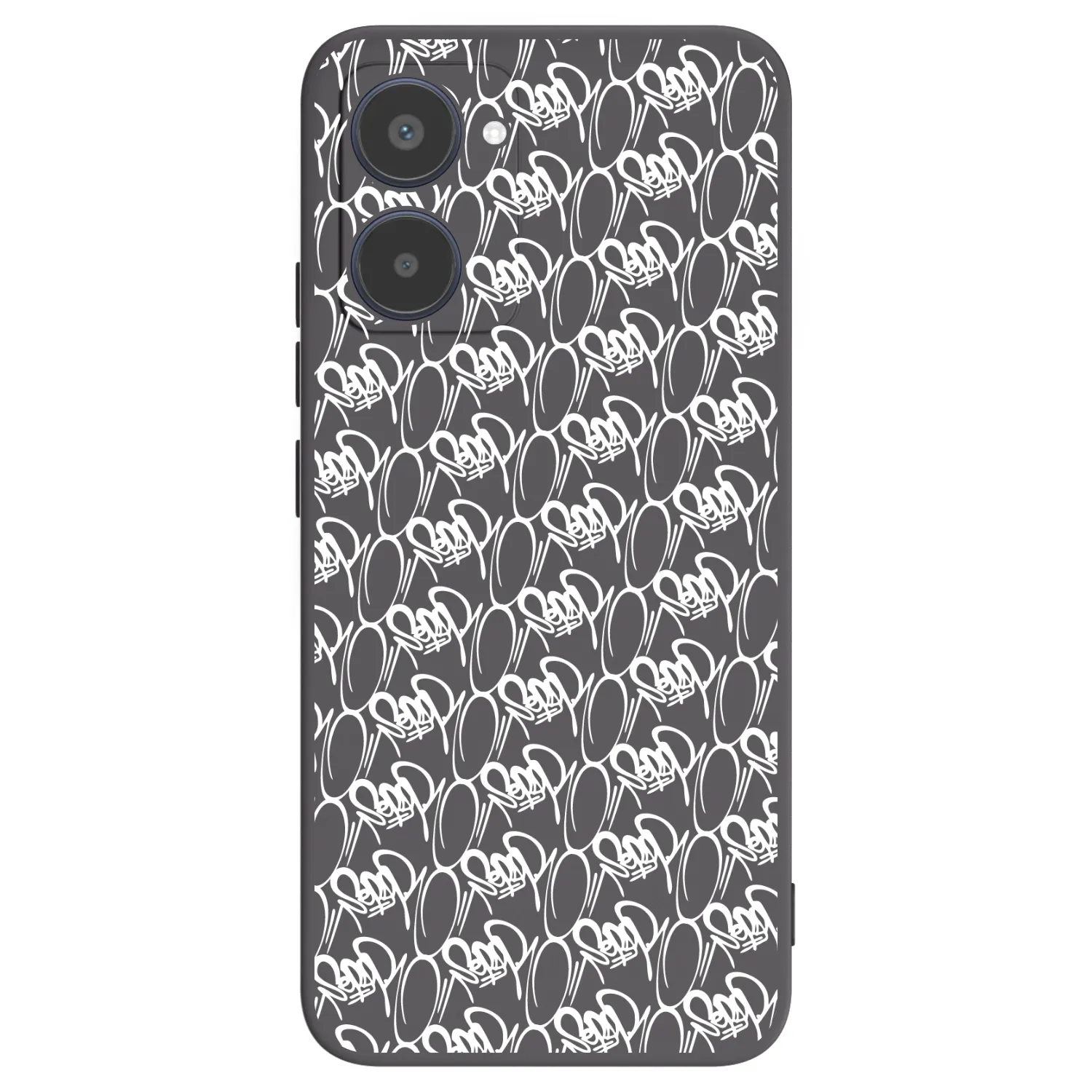 Picasee silikónový čierny obal pre Realme 10 4G - Separ - White On Black 2