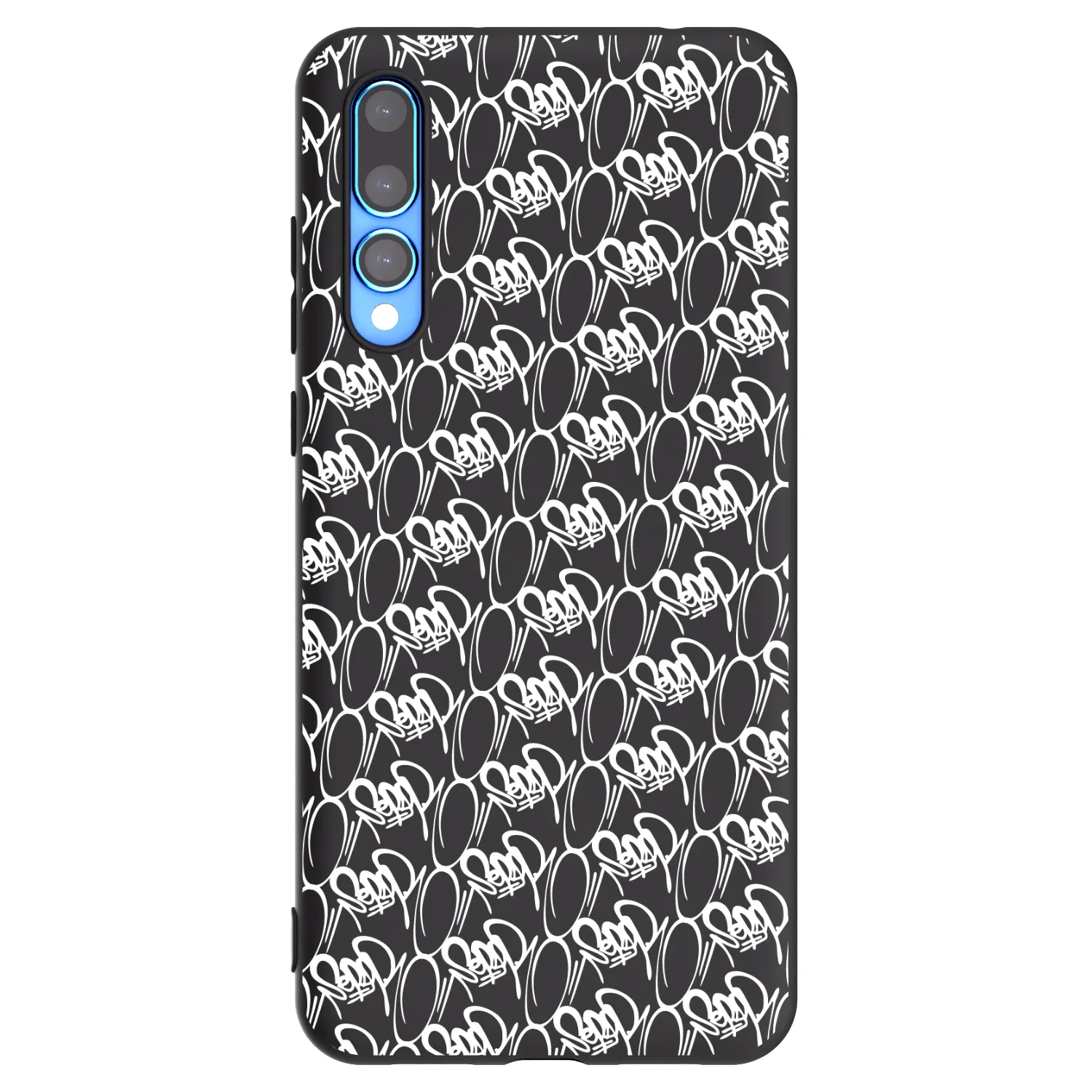 Picasee silikónový čierny obal pre Huawei P20 Pro - Separ - White On Black 2