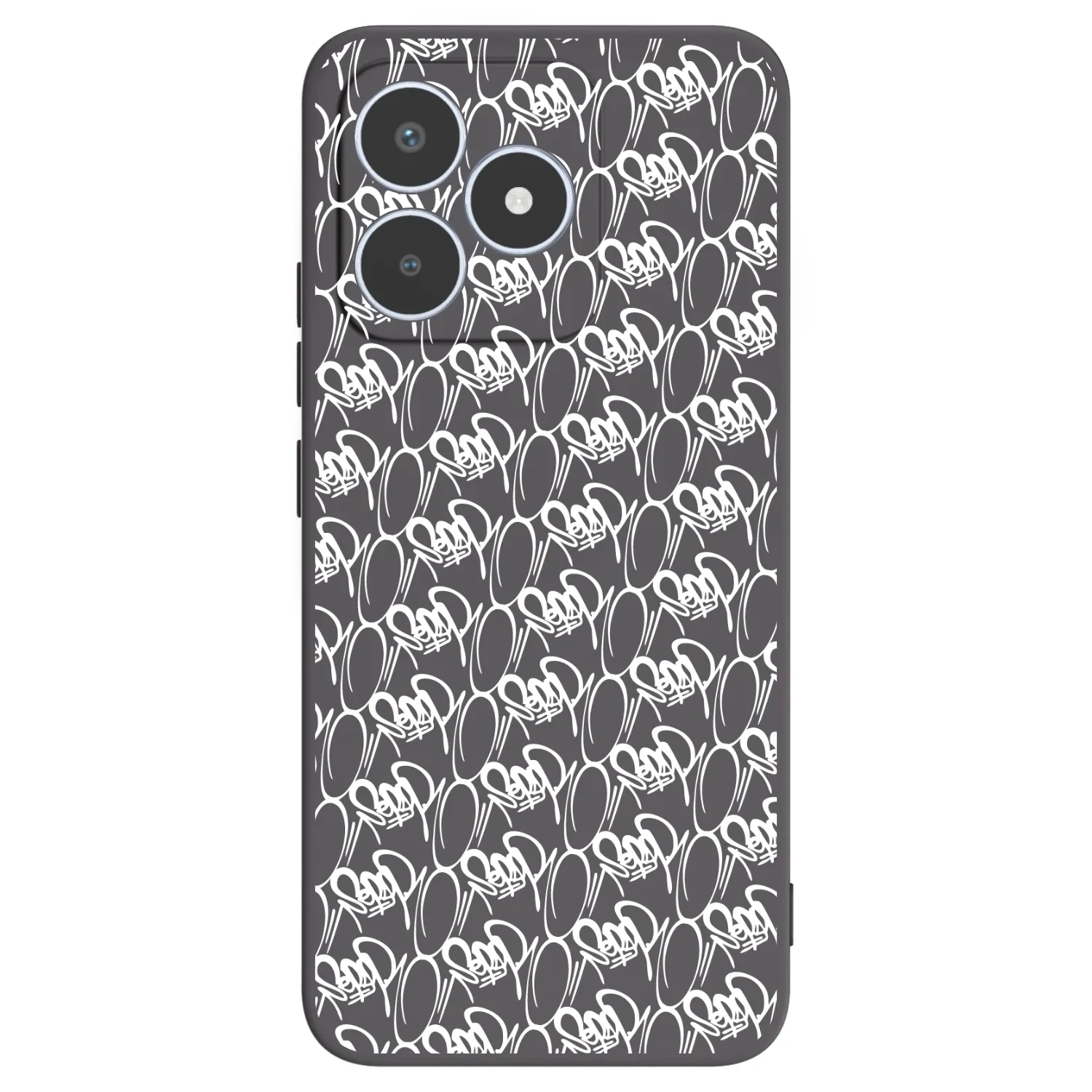 Picasee silikónový čierny obal pre Realme C53 - Separ - White On Black 2
