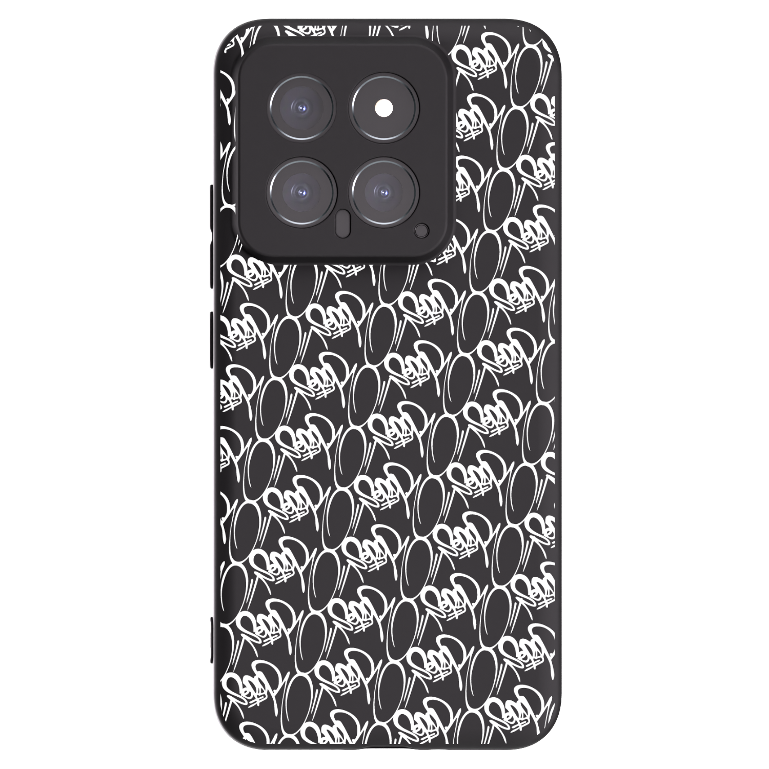 Picasee silikónový čierny obal pre Xiaomi 14 - Separ - White On Black 2
