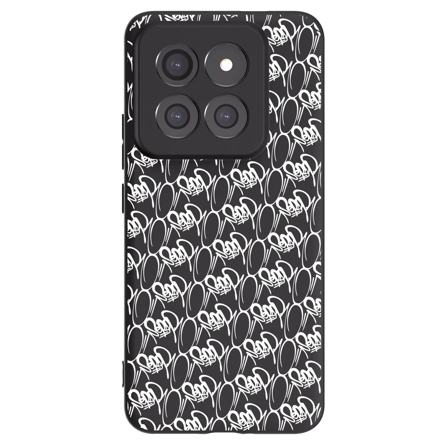 Picasee silikónový čierny obal pre Xiaomi 14 Pro - Separ - White On Black 2