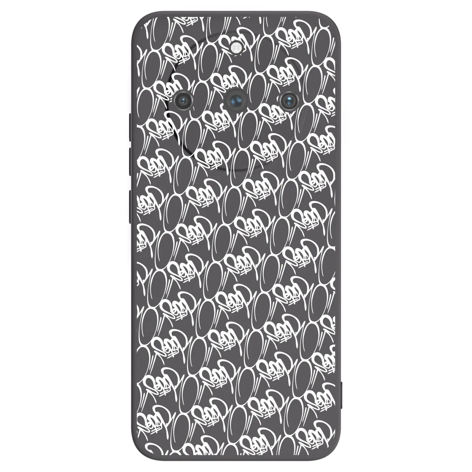 Picasee silikónový čierny obal pre Realme 11 Pro+ - Separ - White On Black 2
