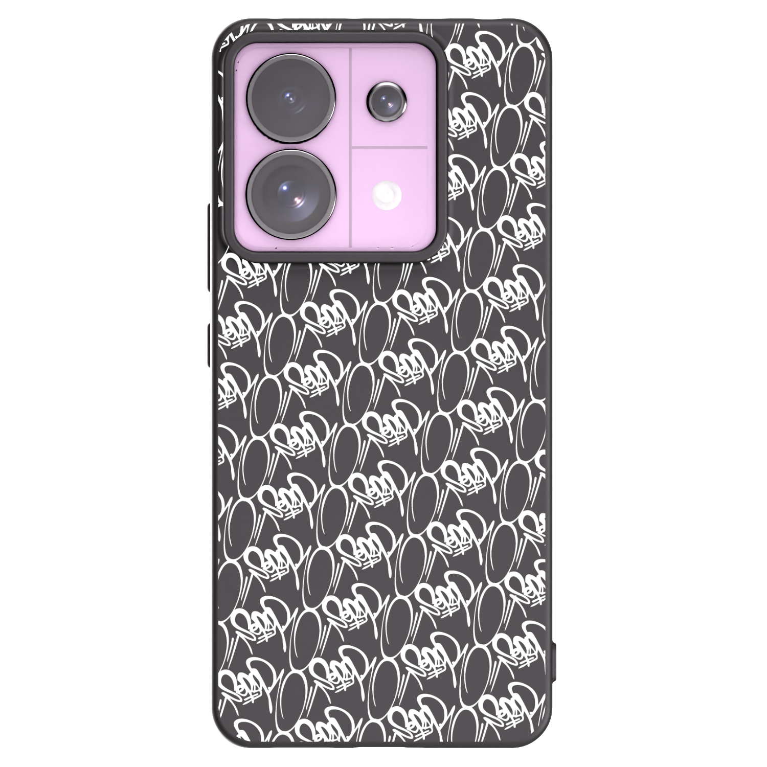 Picasee silikónový čierny obal pre Xiaomi Redmi Note 13 Pro 5G - Separ - White On Black 2