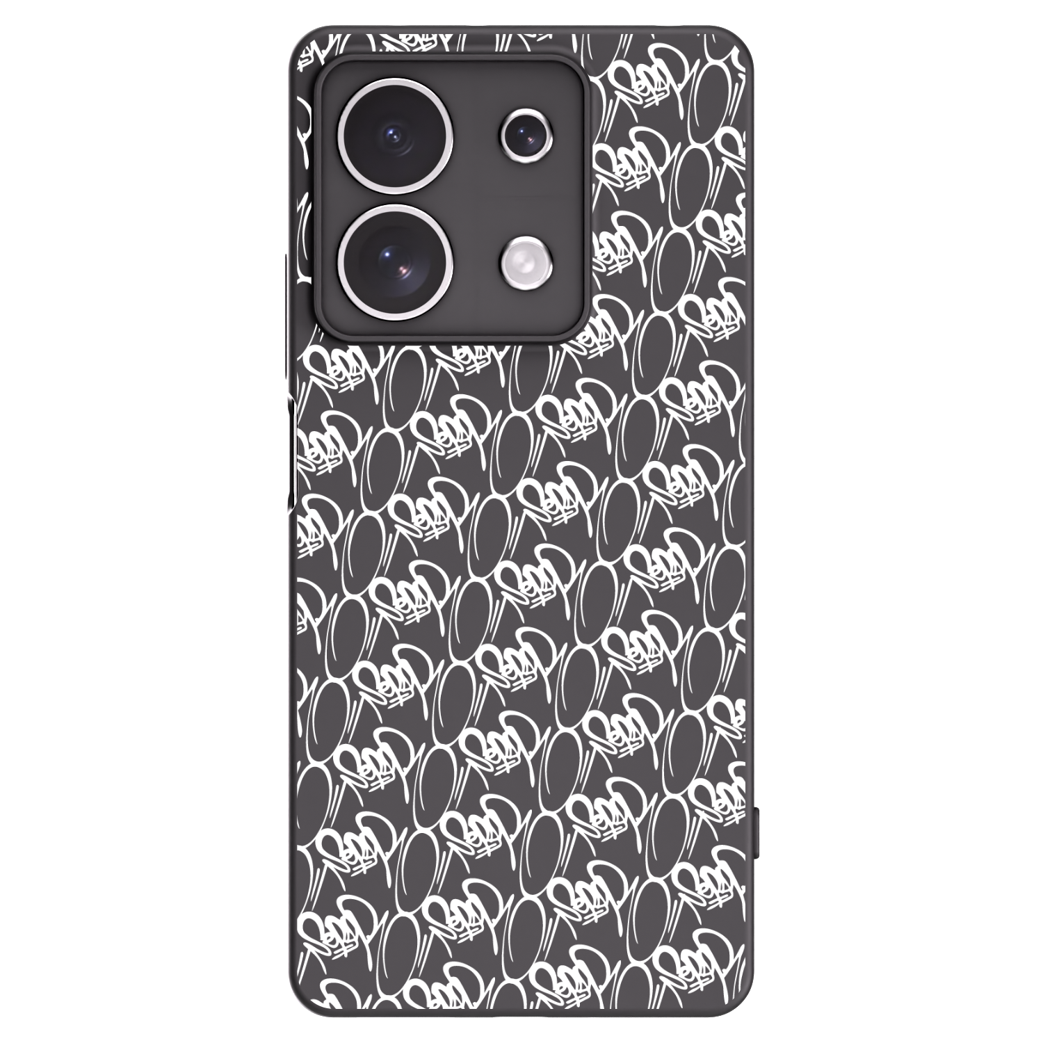 Picasee silikónový čierny obal pre Xiaomi Redmi Note 13 4G - Separ - White On Black 2