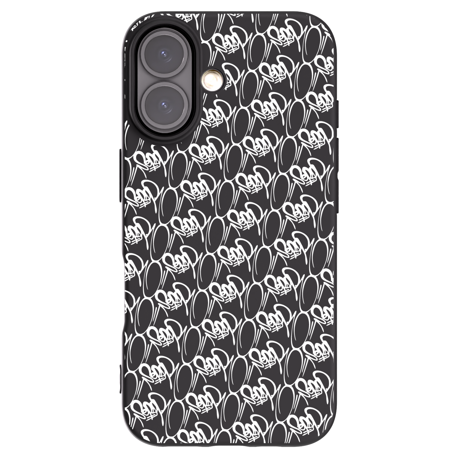 Picasee silikónový čierny obal pre Apple iPhone 16 - Separ - White On Black 2