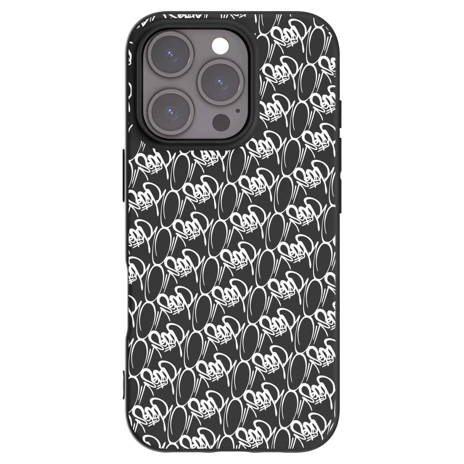 Picasee silikónový čierny obal pre Apple iPhone 16 Pro - Separ - White On Black 2