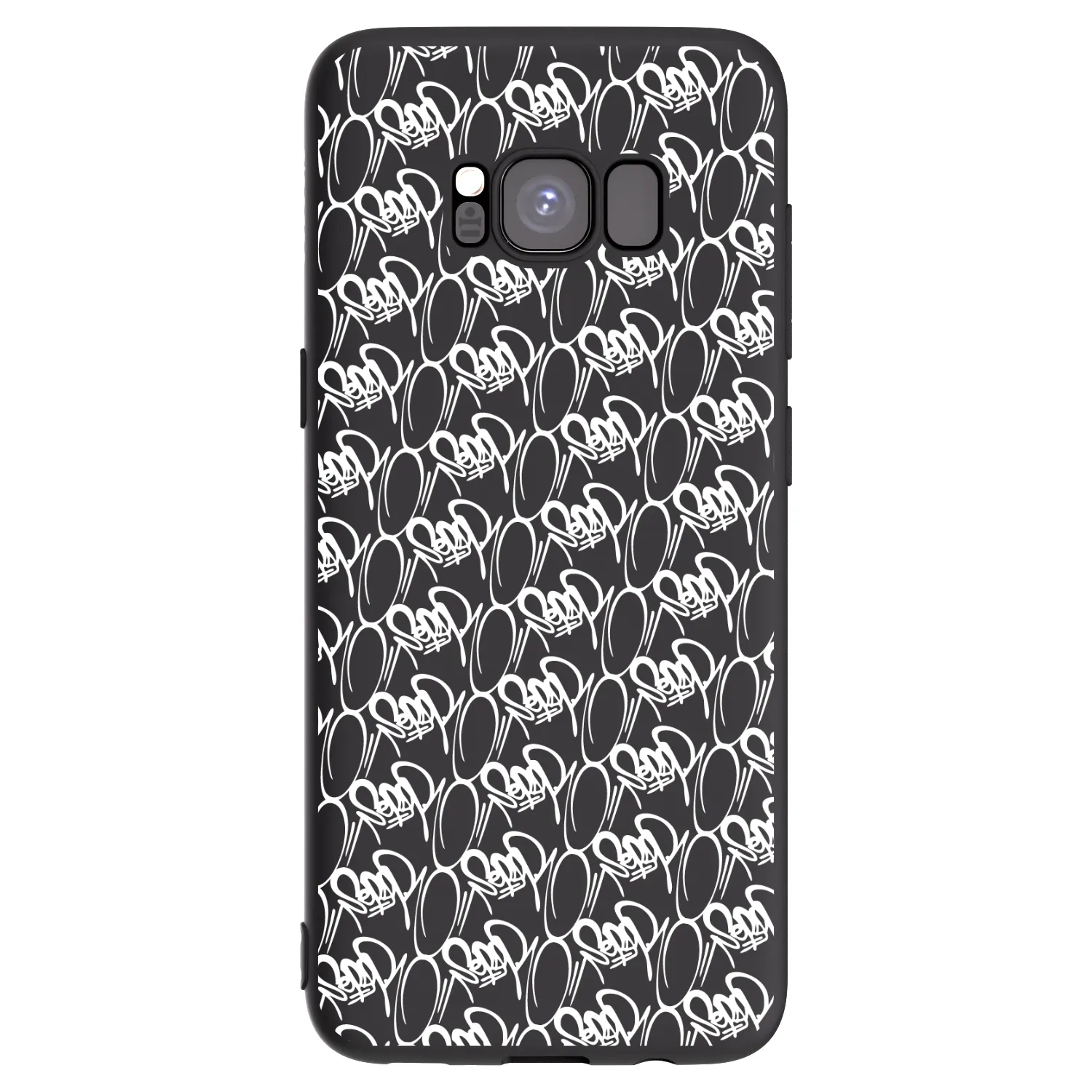 Picasee silikónový čierny obal pre Samsung Galaxy S8 G950F - Separ - White On Black 2
