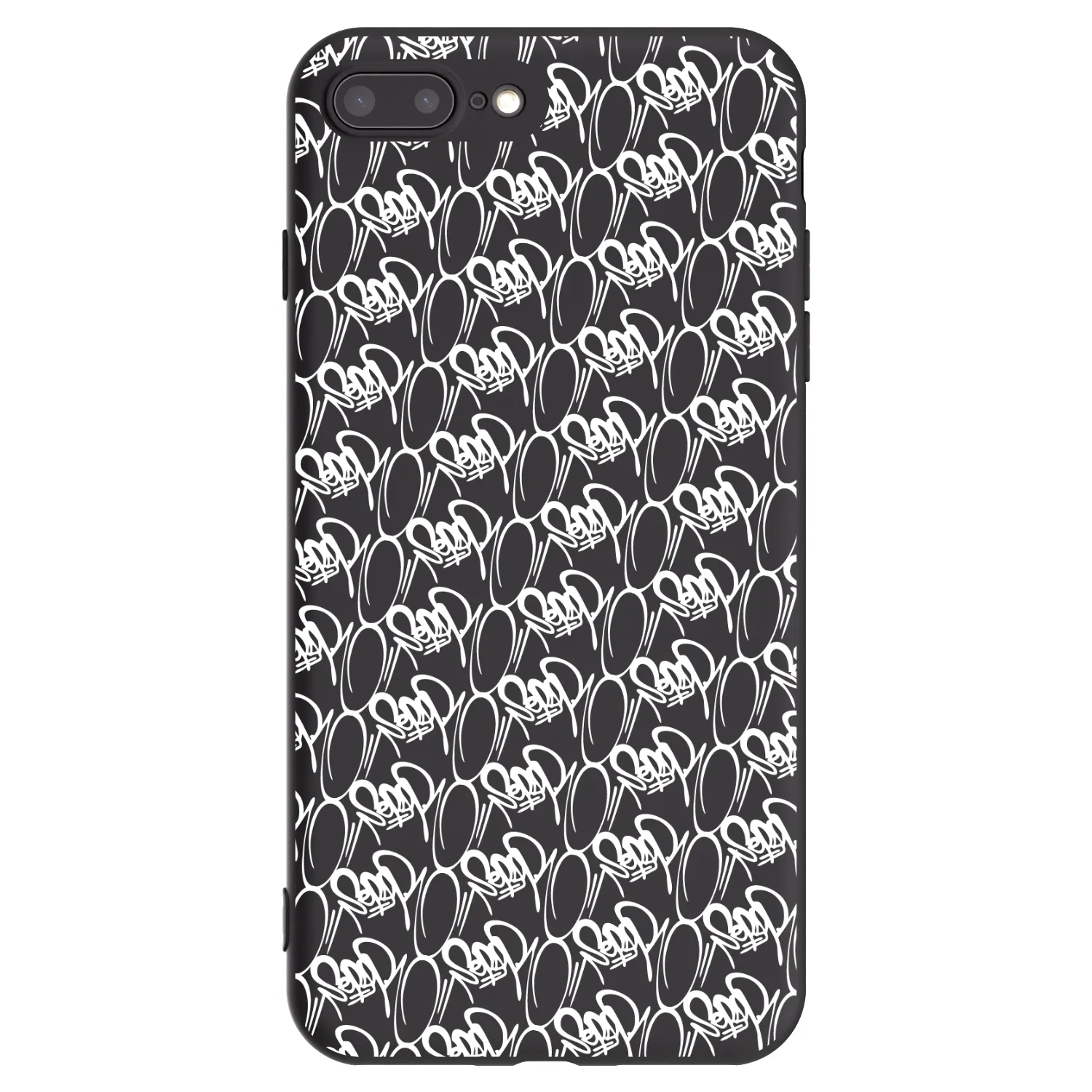 Picasee silikónový čierny obal pre Apple iPhone 7 Plus - Separ - White On Black 2