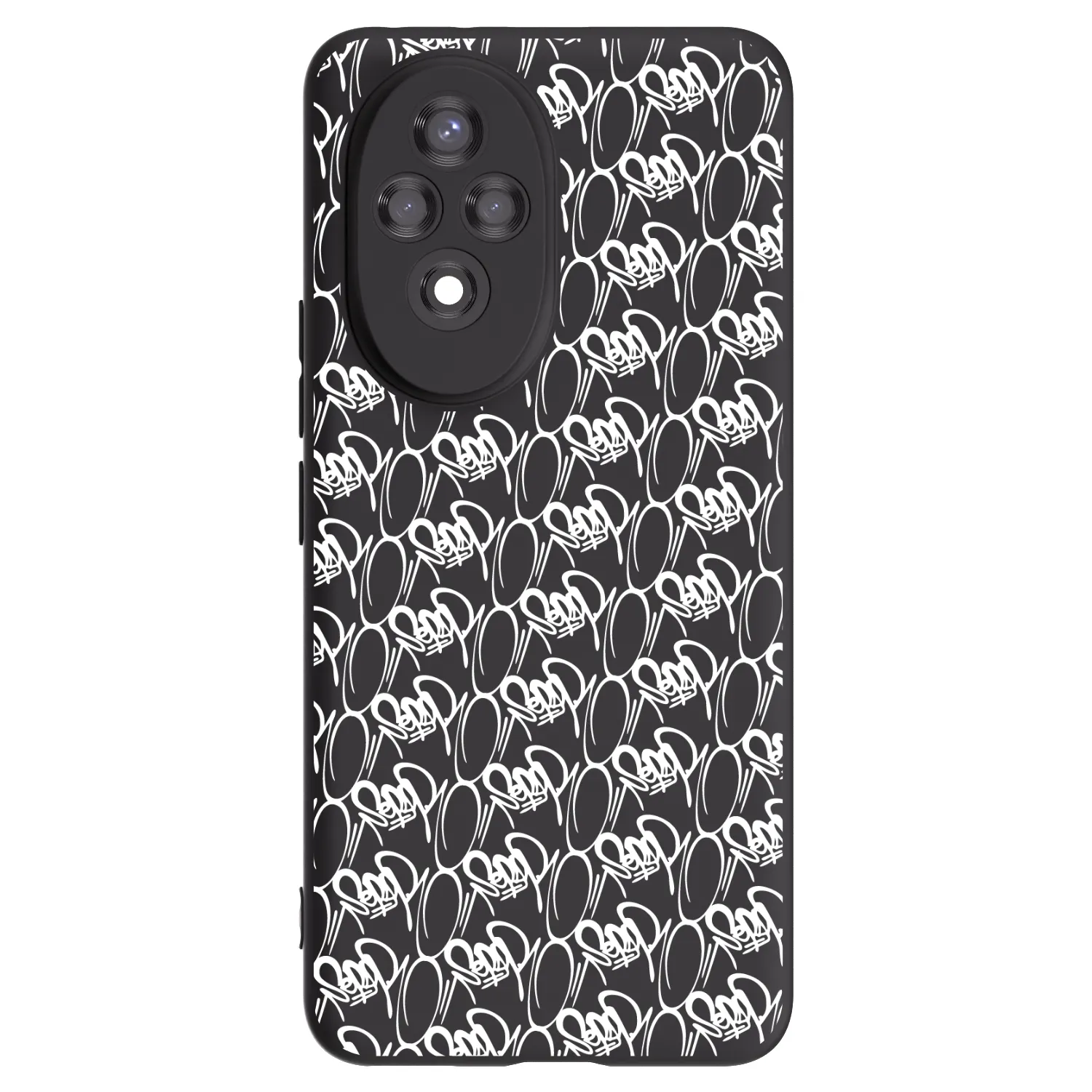 Picasee silikónový čierny obal pre Honor 200 Pro 5G - Separ - White On Black 2