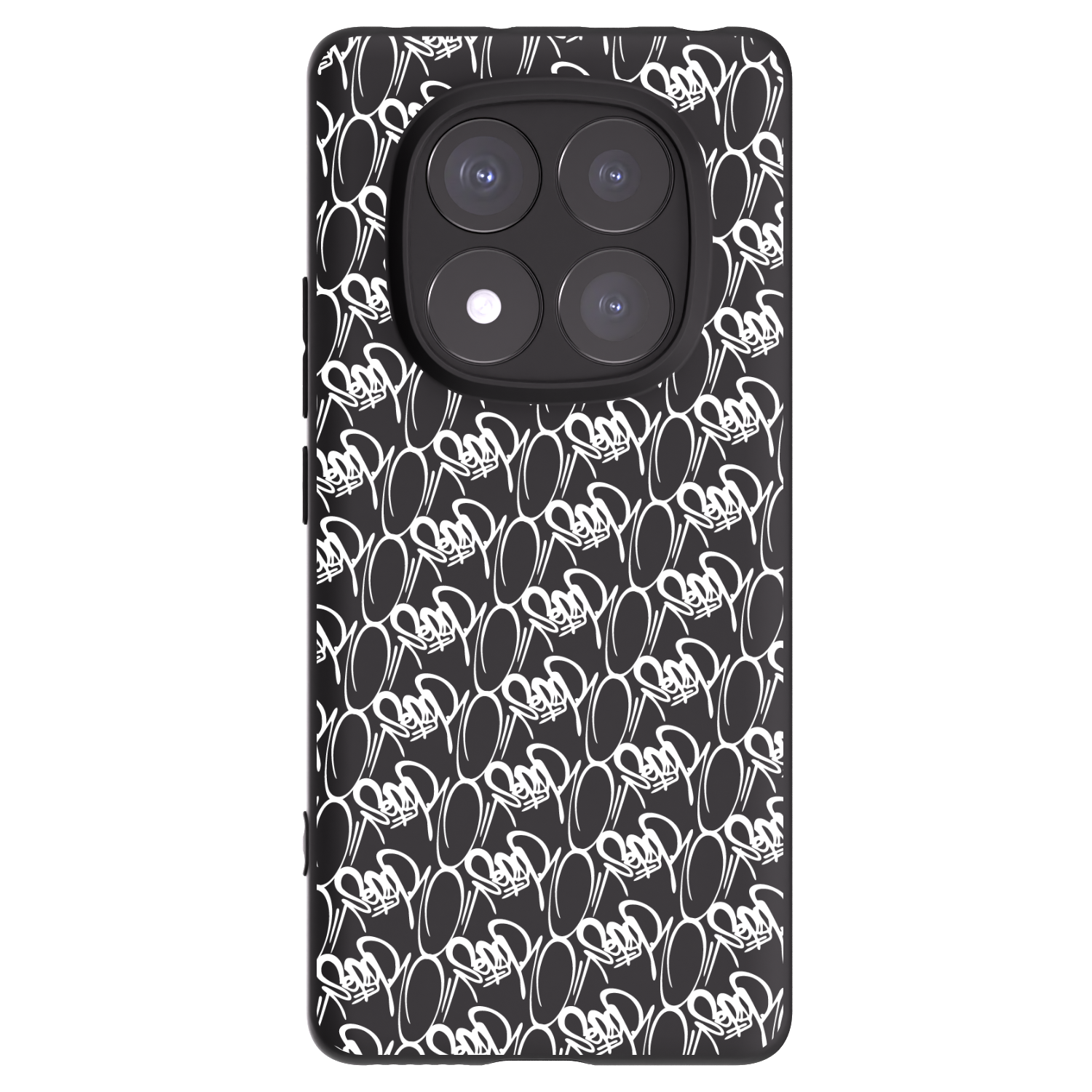 Picasee silikónový čierny obal pre Xiaomi Redmi Note 14 Pro+ 5G - Separ - White On Black 2