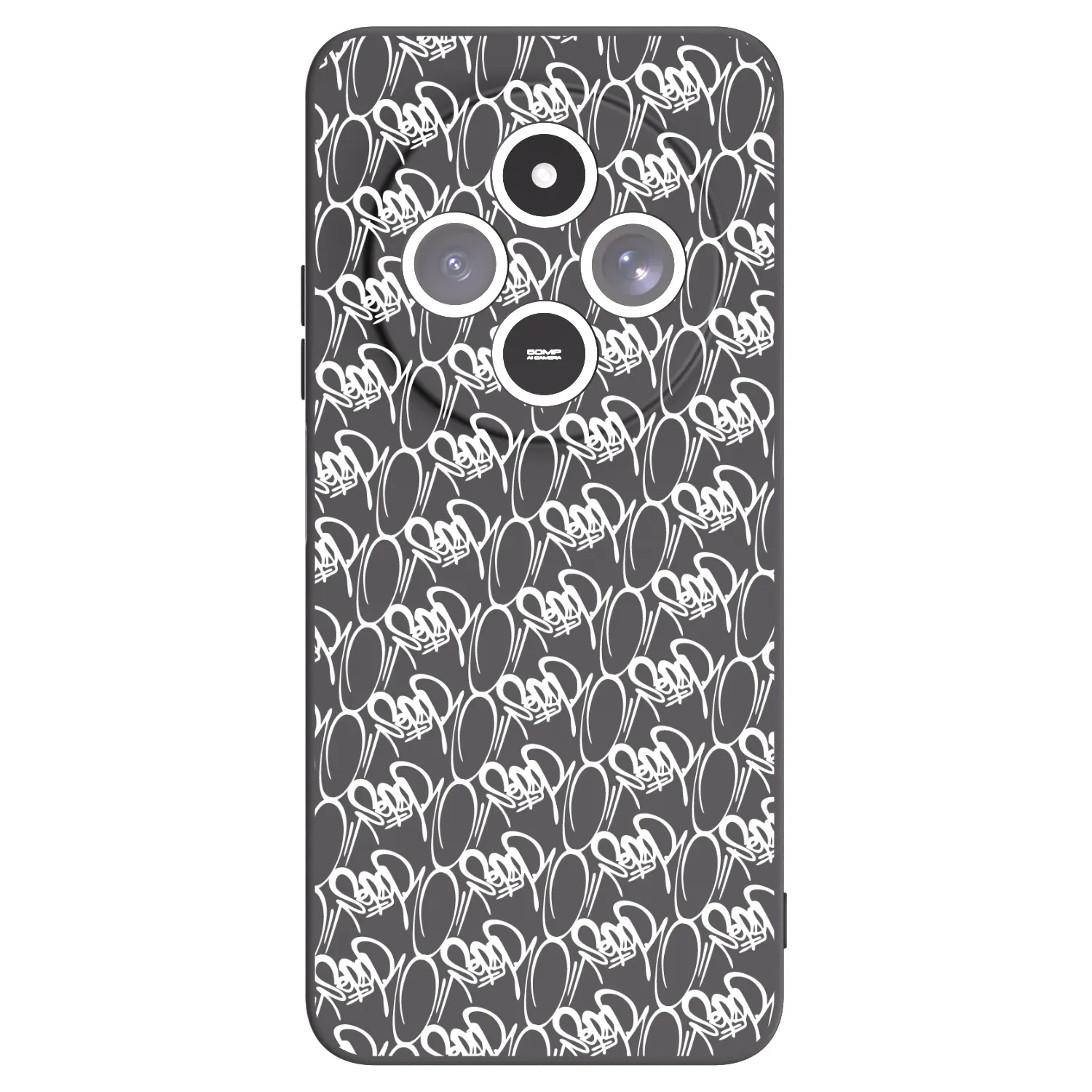 Picasee silikónový čierny obal pre Xiaomi Redmi 14C - Separ - White On Black 2