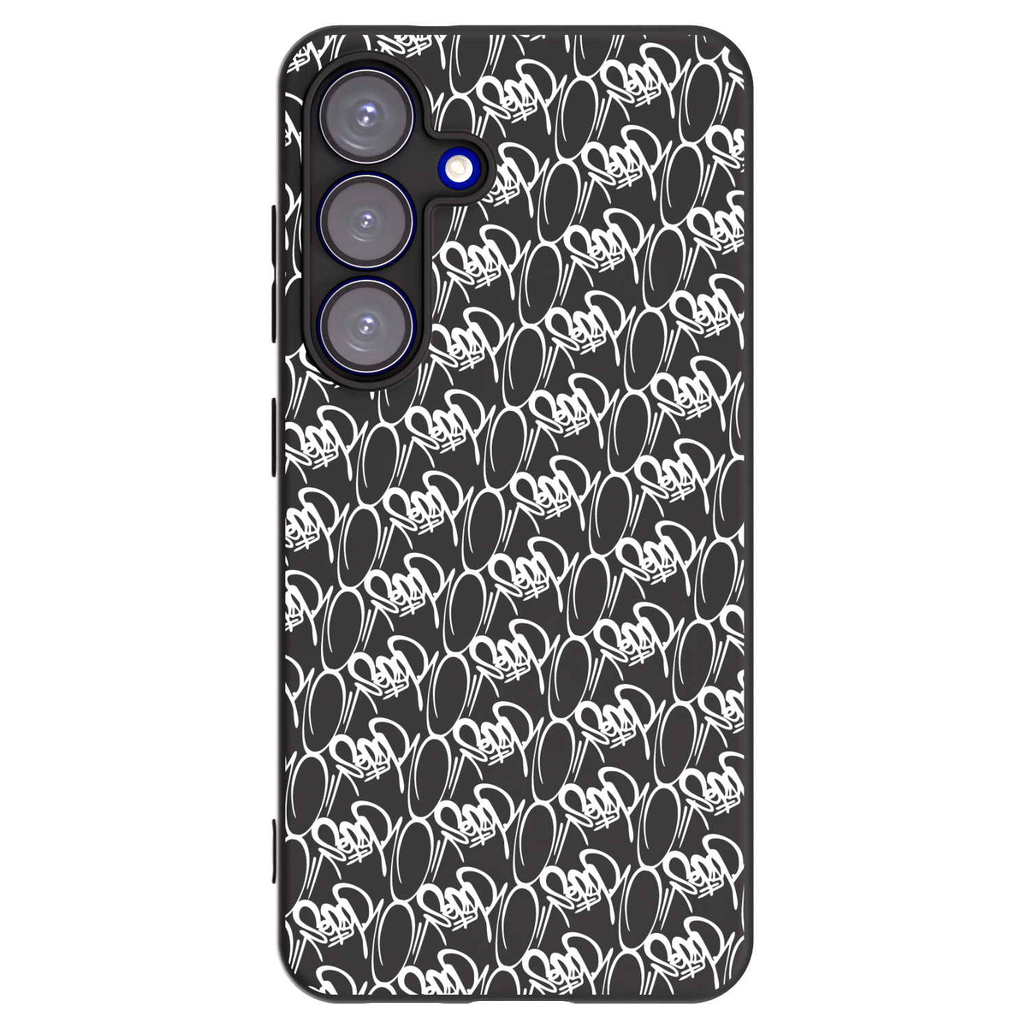 Picasee silikónový čierny obal pre Samsung Galaxy S25 5G - Separ - White On Black 2