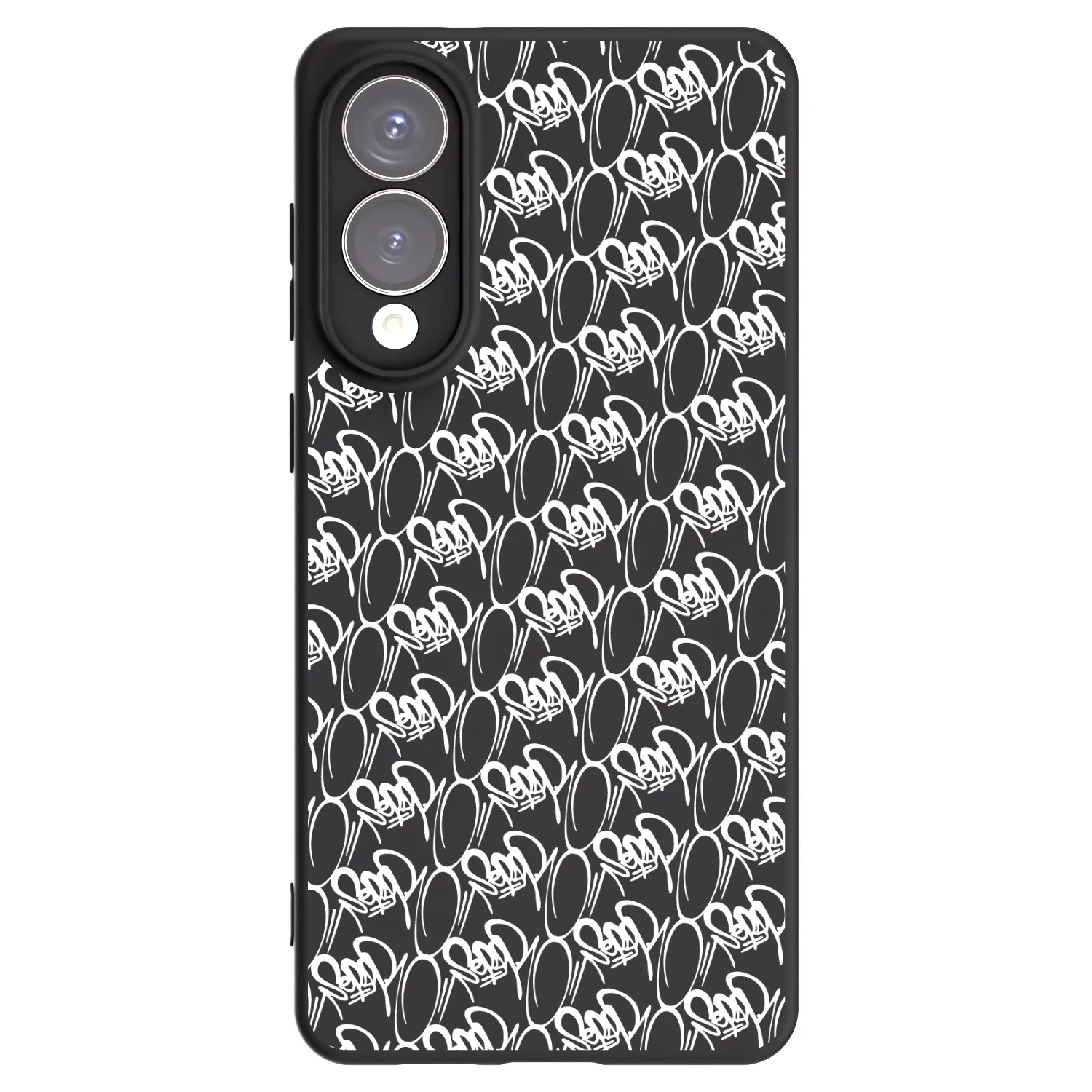 Silikónový čierny obal pre Samsung Galaxy S25 Edge 5G - Separ - White On Black 2