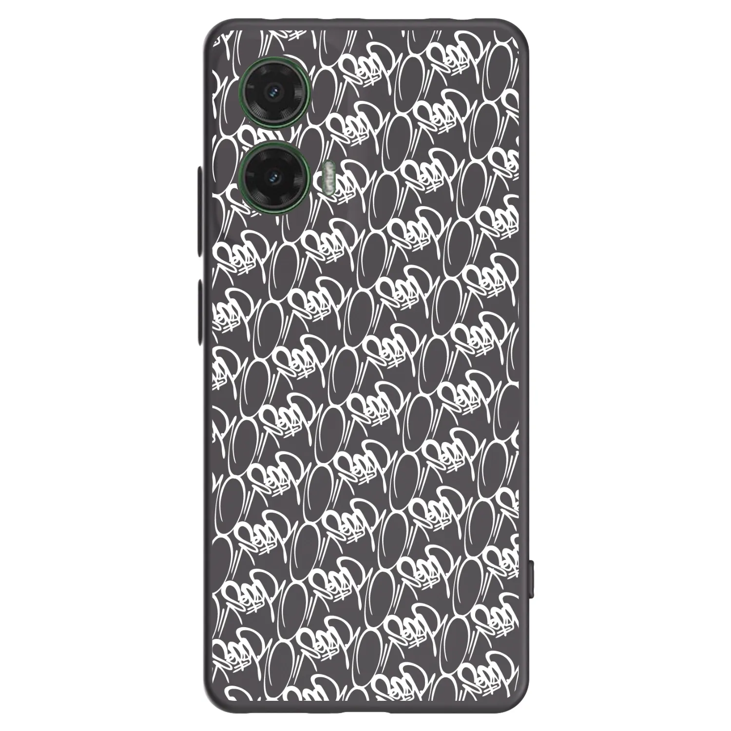 Picasee silikónový čierny obal pre Motorola Moto G35 5G - Separ - White On Black 2