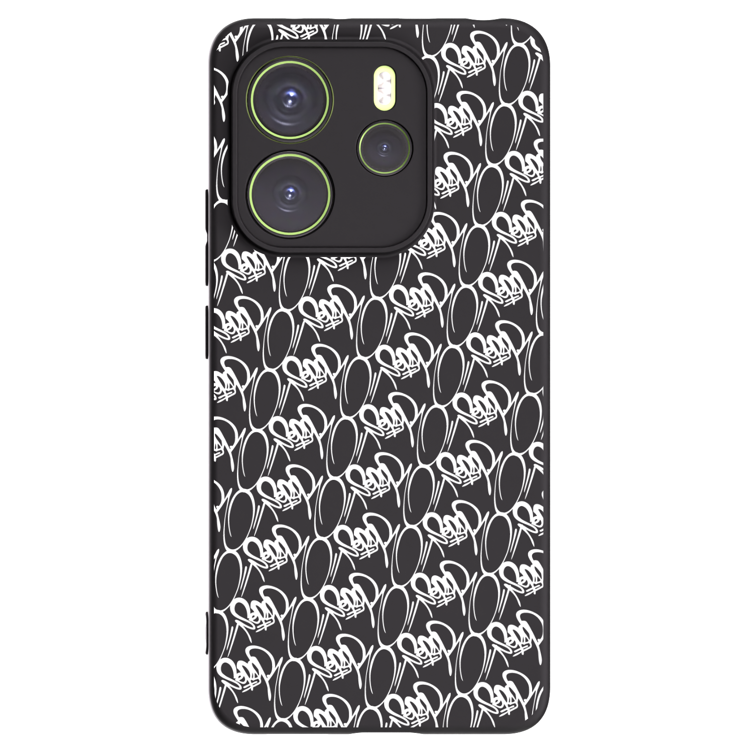 Picasee silikónový čierny obal pre Xiaomi Redmi Note 14 4G - Separ - White On Black 2