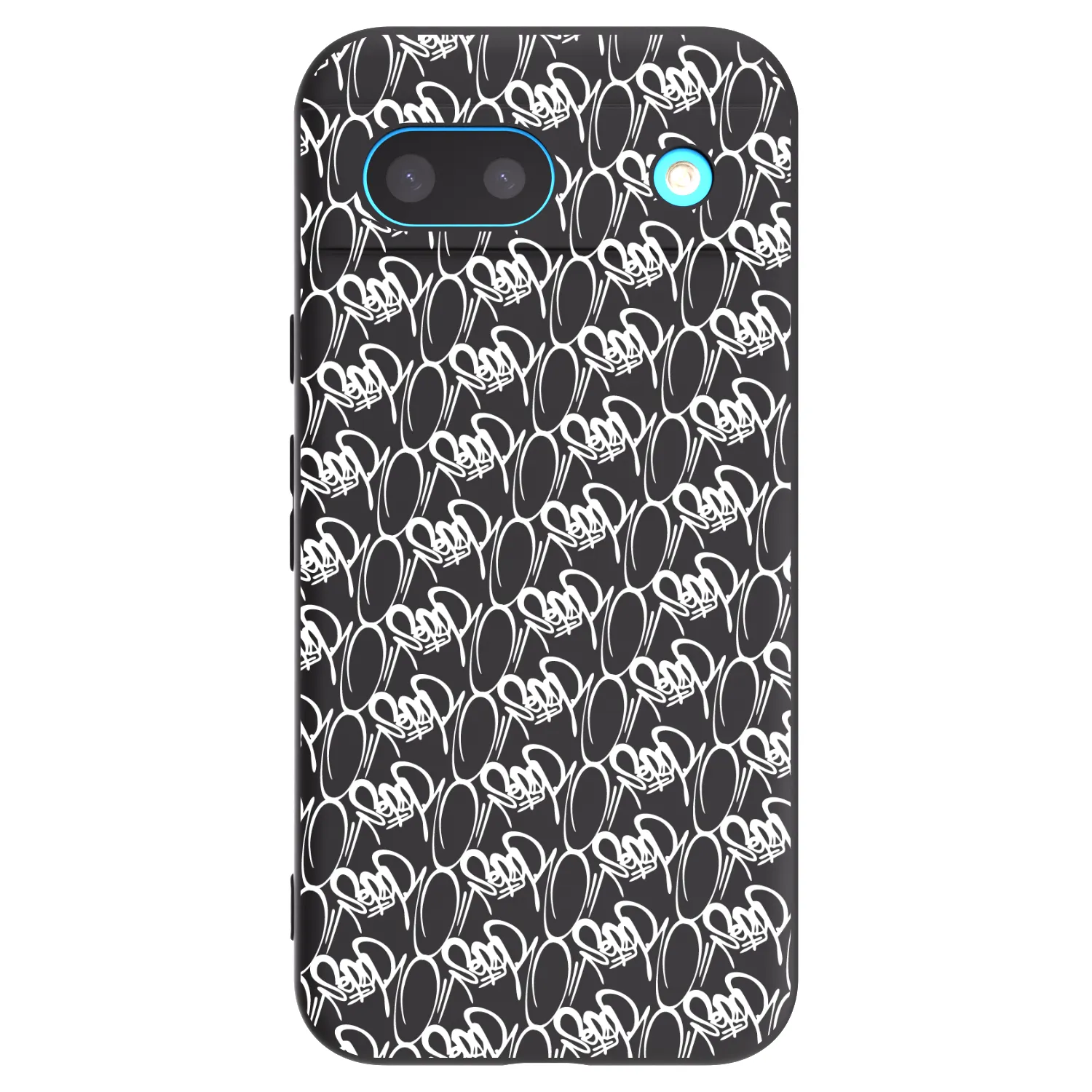 Picasee silikónový čierny obal pre Google Pixel 8a - Separ - White On Black 2