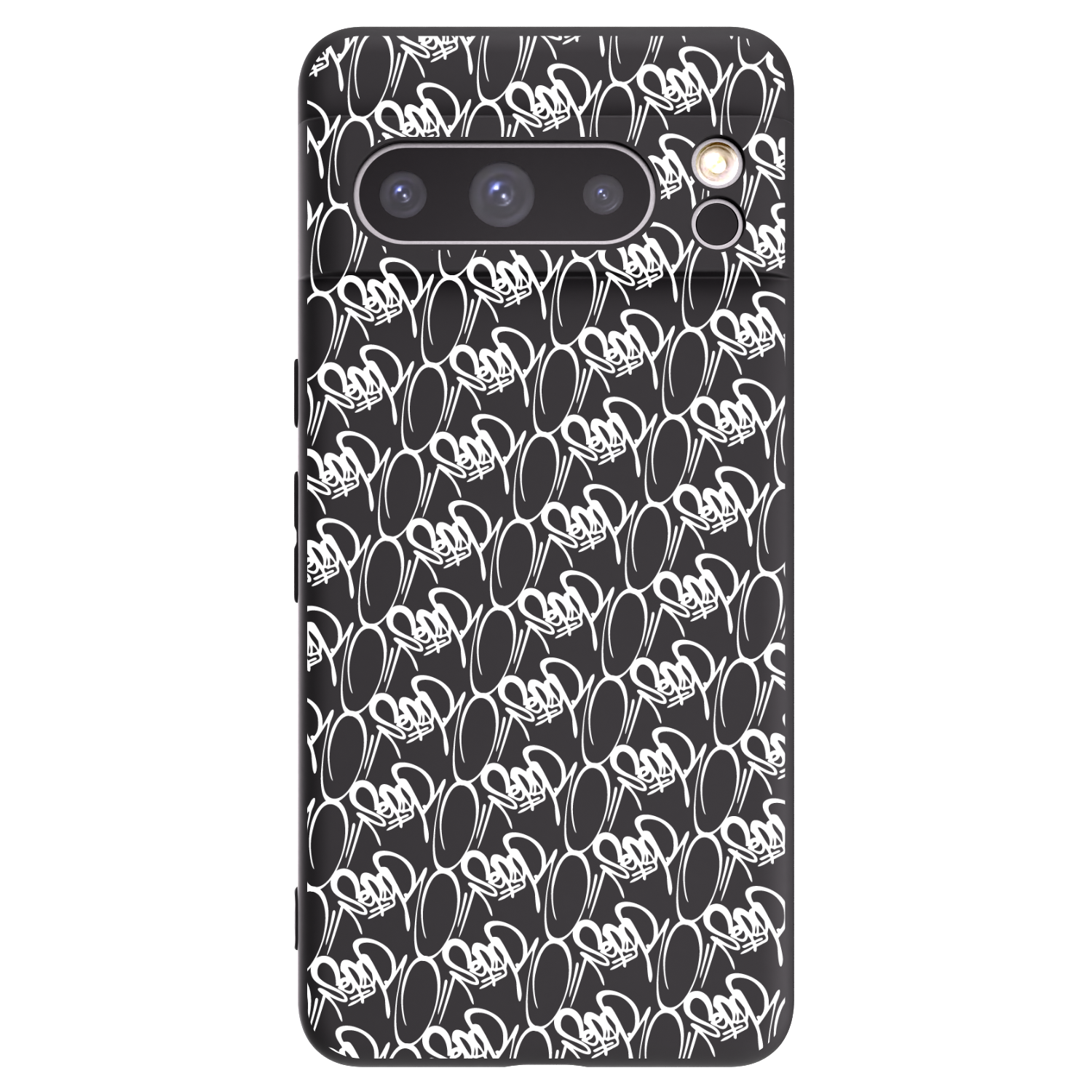 Picasee silikónový čierny obal pre Google Pixel 8 Pro - Separ - White On Black 2